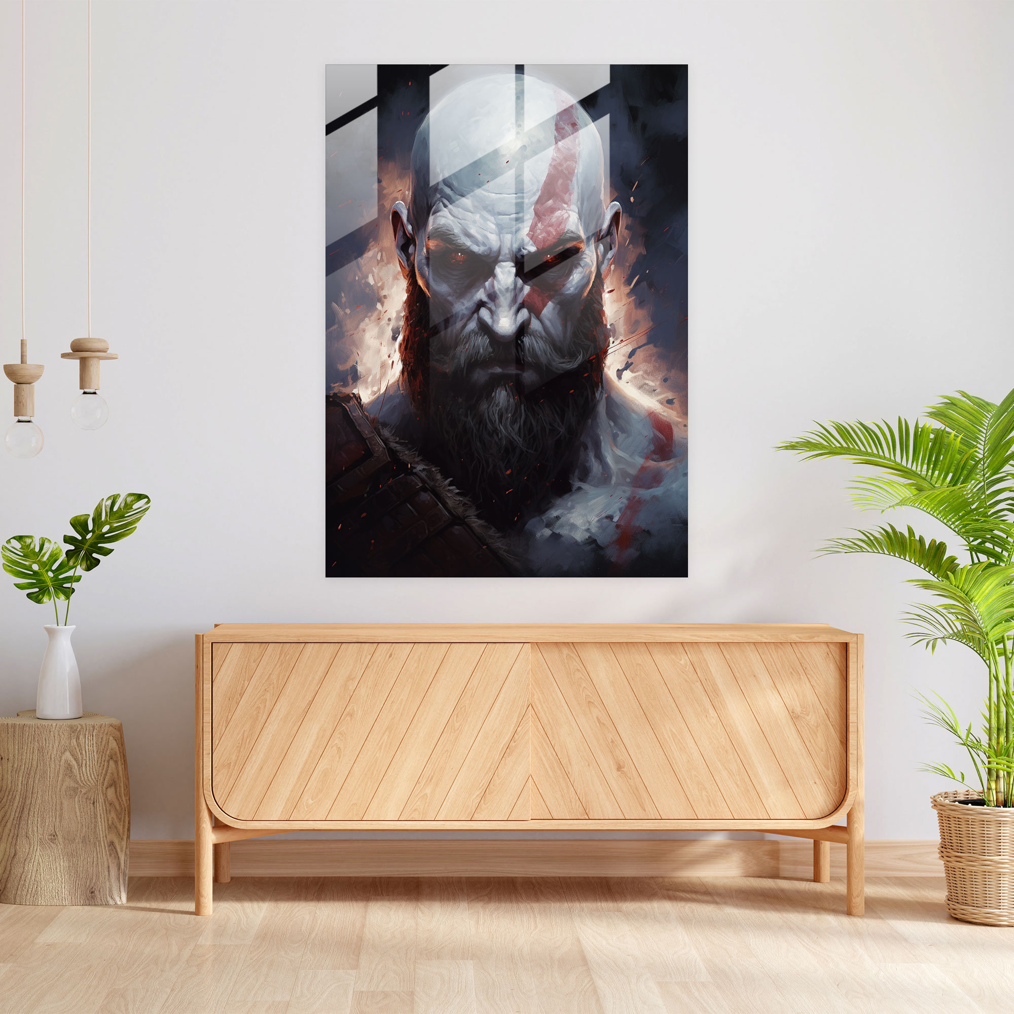 God Of War Modern Art - God Of War, God Of War, Glass Art, Modern Art