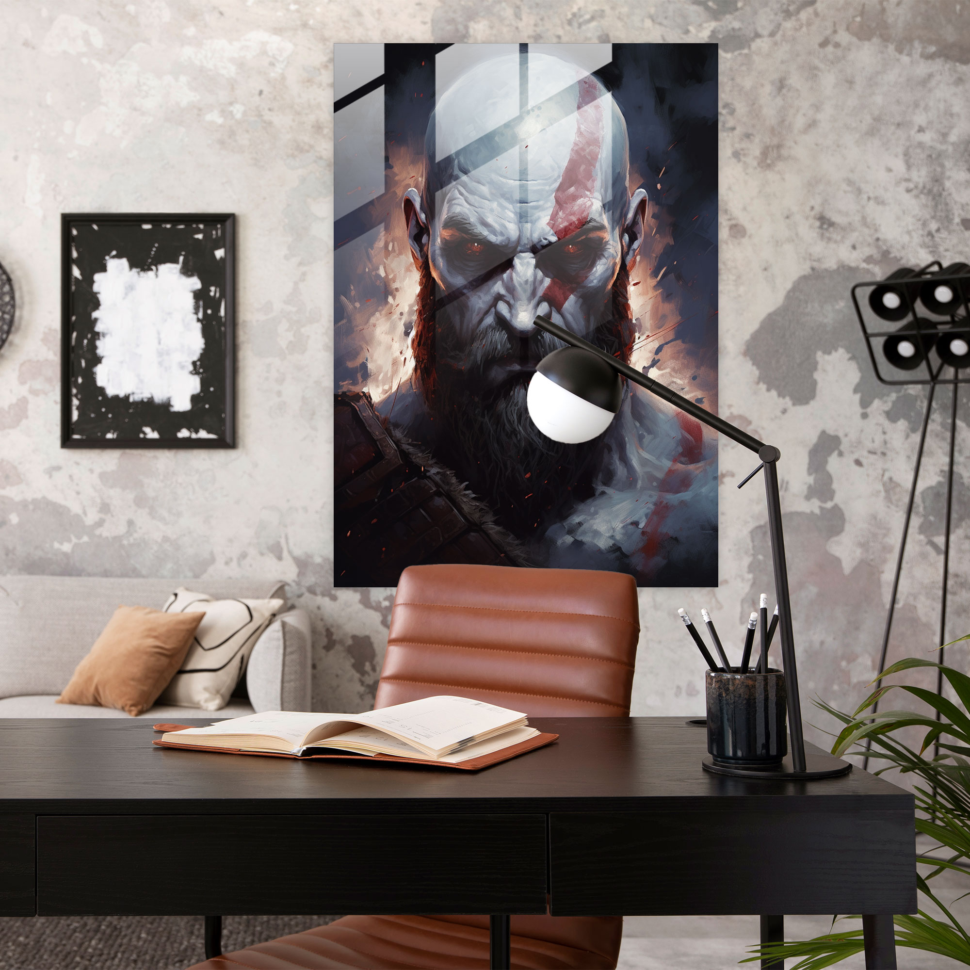God Of War Modern Art - God Of War, God Of War, Glass Art, Modern Art