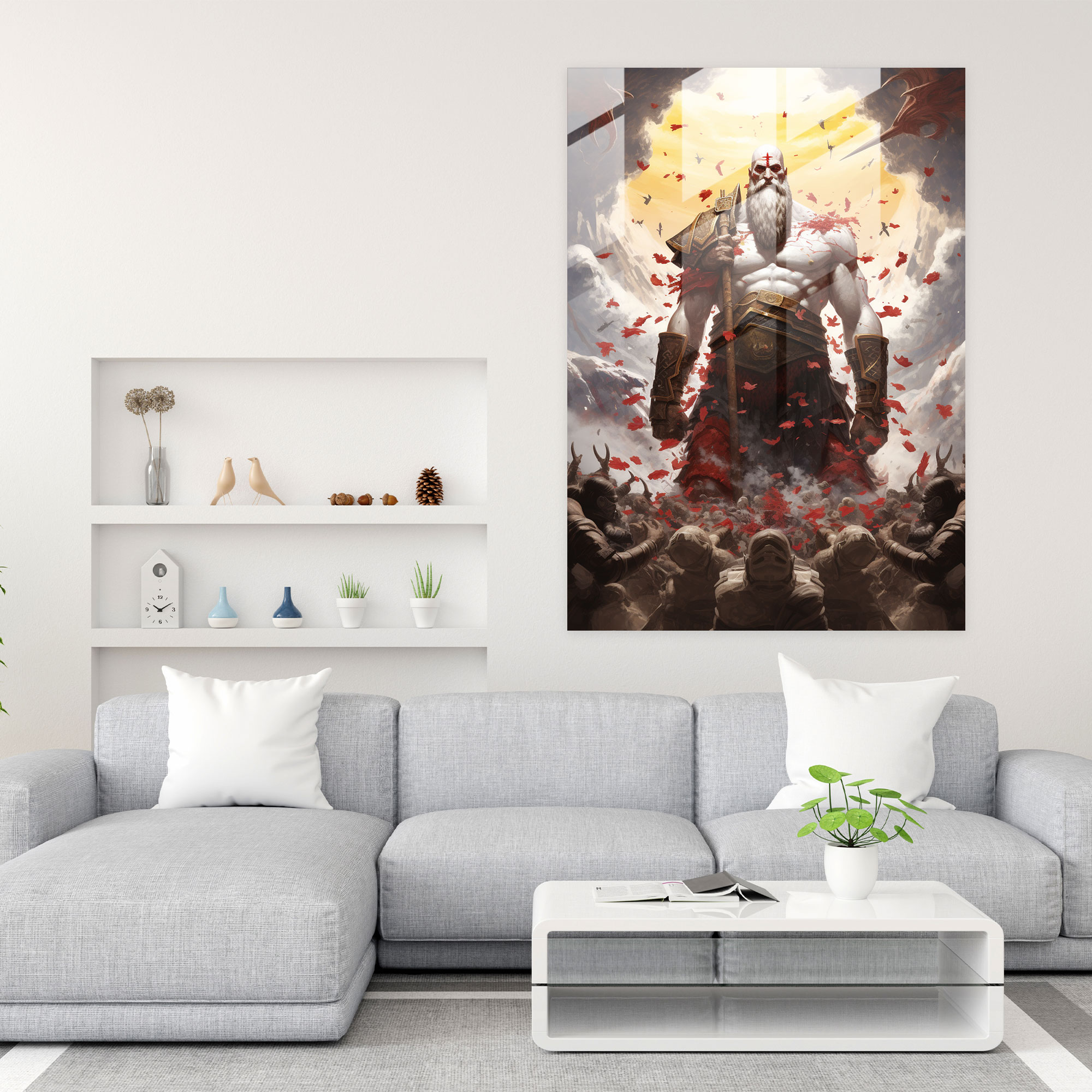 God Of War Glass Wall Art - God Of War, Fallen Warriors, Glass Wall Art, Home Decoration