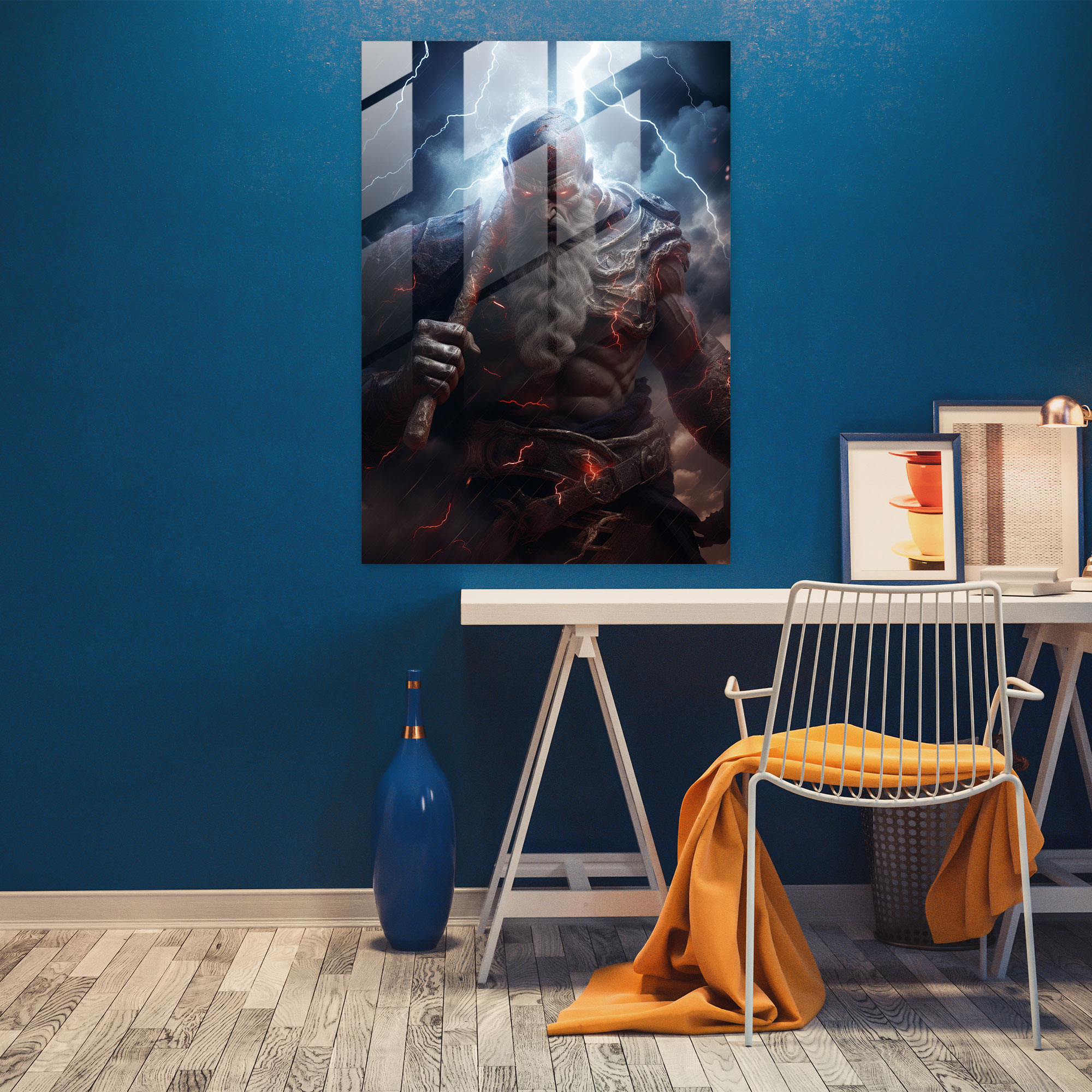 God Of War Wall Decoration - God Of War, Glass Wall Art, Battle Axe, God Of War
