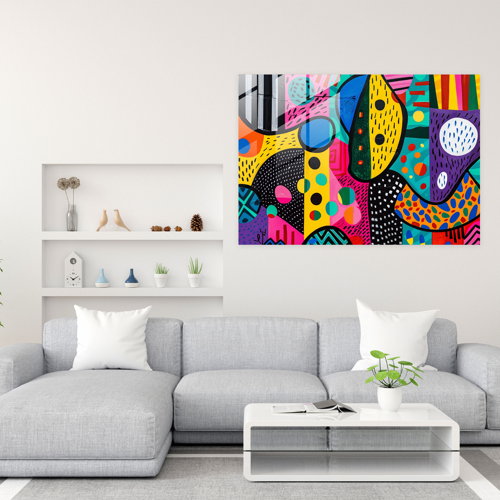 Fovism Art Style Glass Print - Fovism, Modern Art, Glass Print, Home Decoration