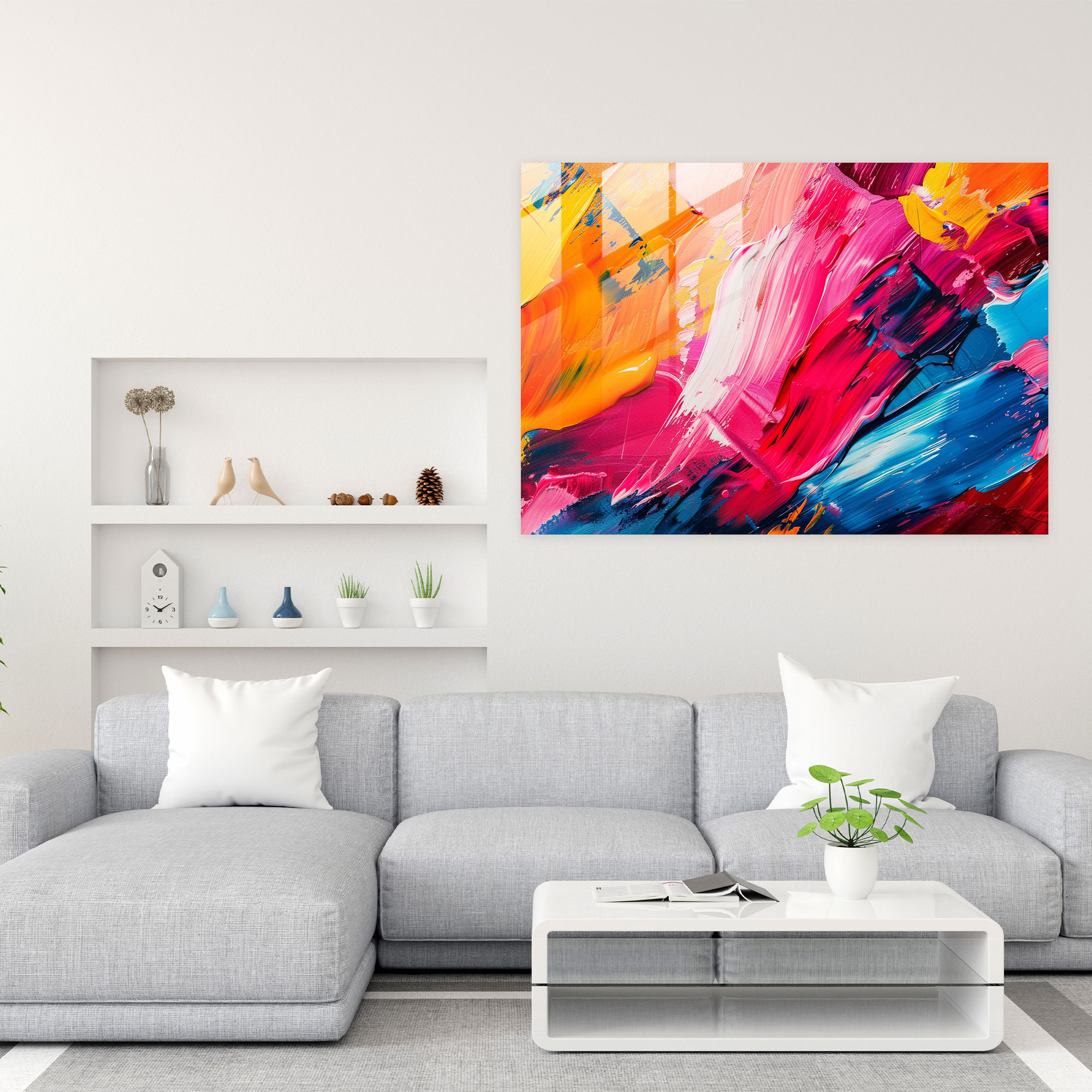 Fovism Art Style Glass Wall Art - Fovism, Bold Brush Strokes, Wall Decoration, Modern Art