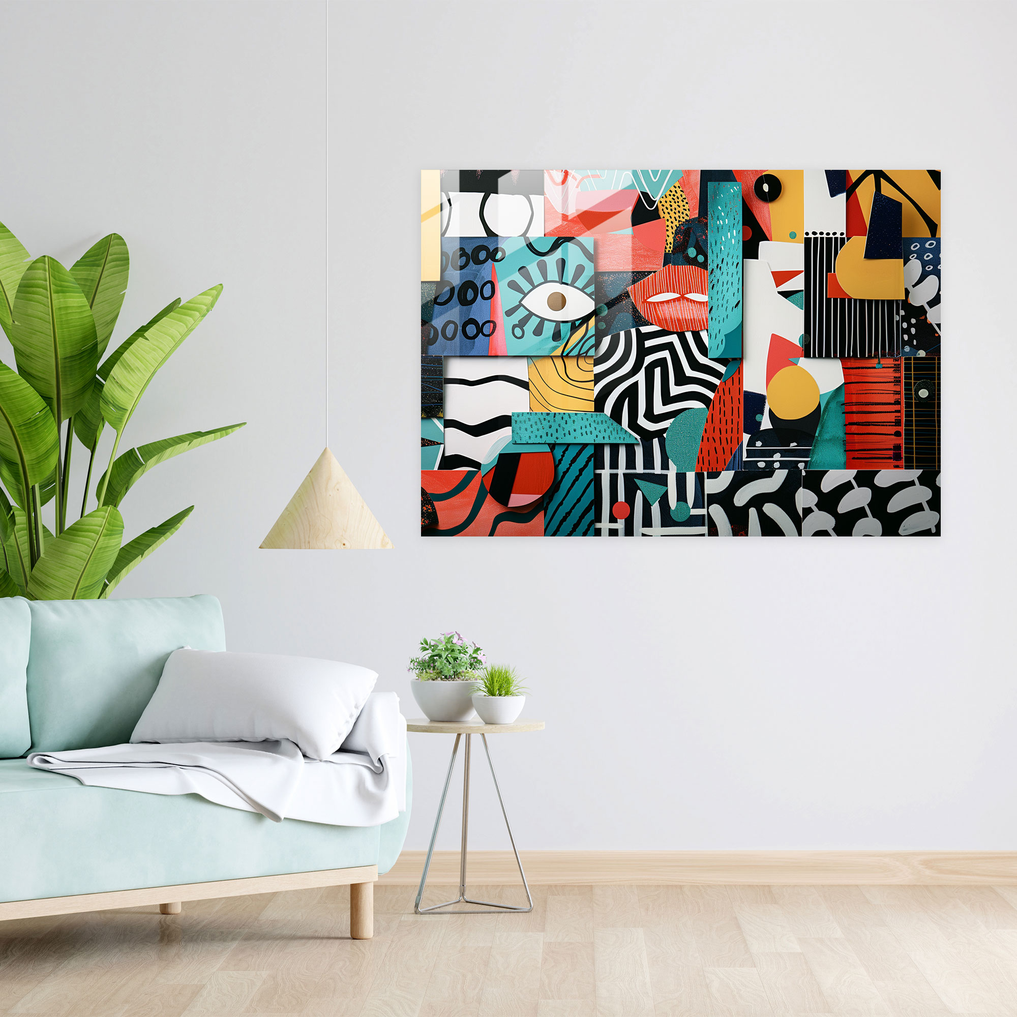 Fovism Art Style Glass Print - Fovism, Wall Decoration, Glass Art, Abstract Forms