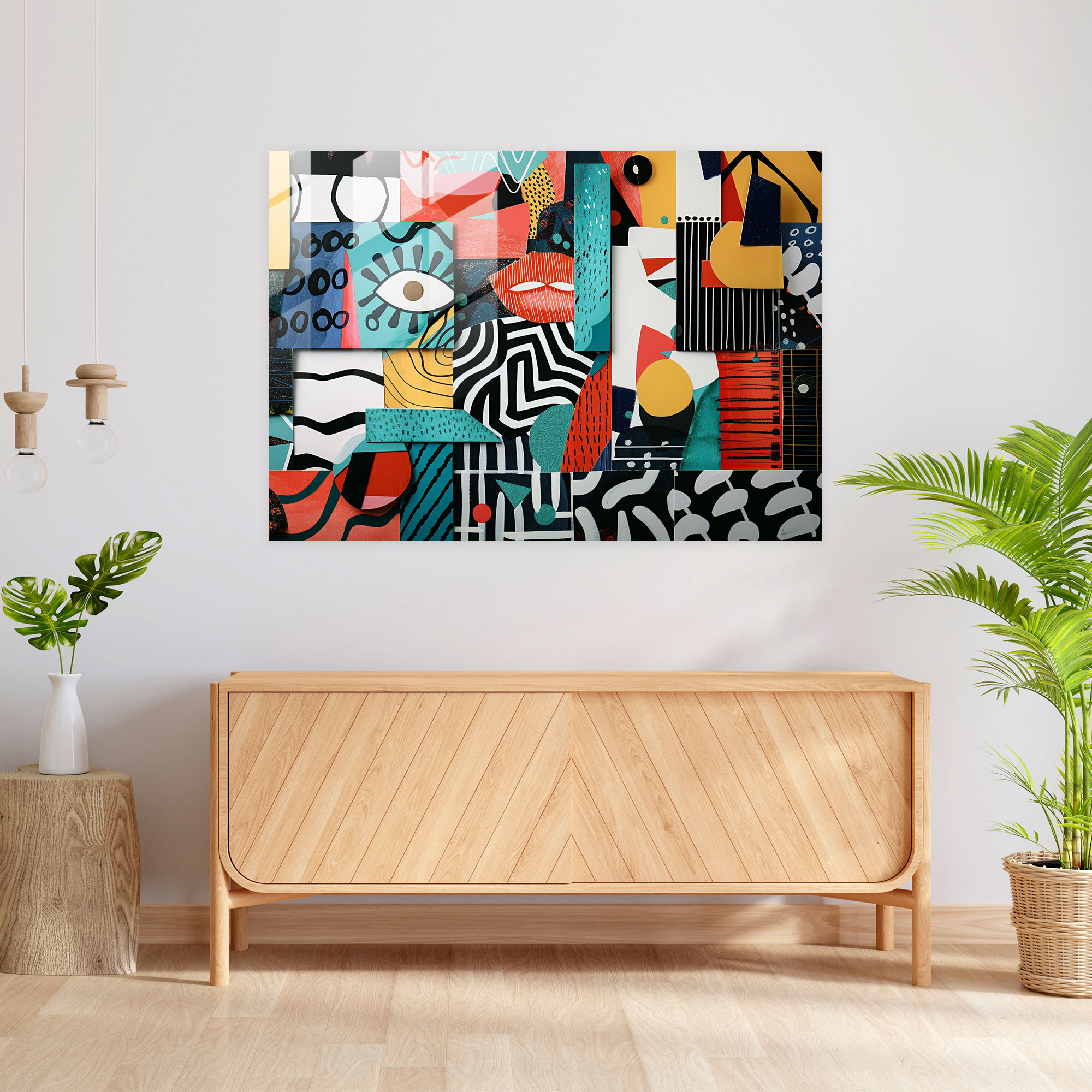 Fovism Art Style Glass Print - Fovism, Wall Decoration, Glass Art, Abstract Forms