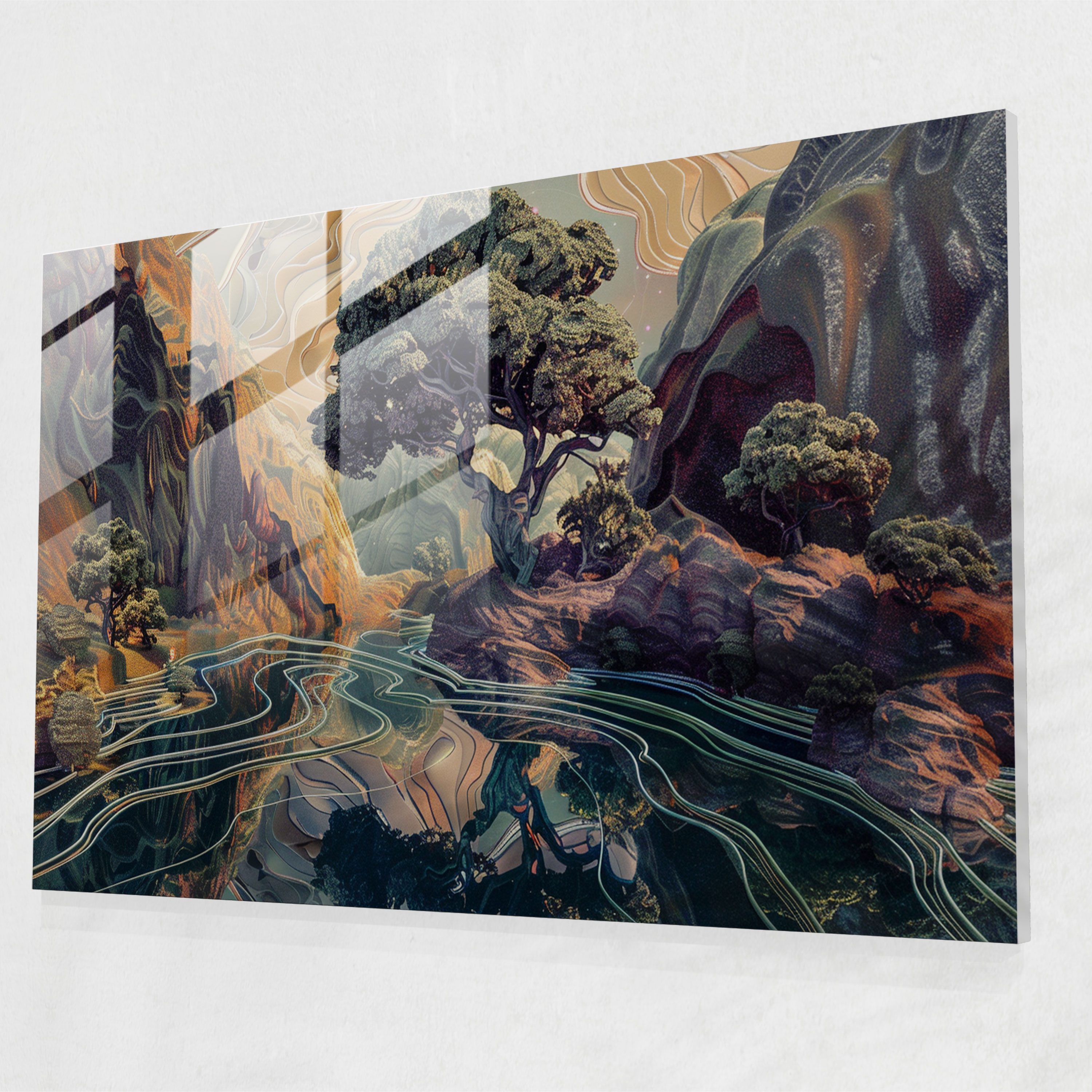Fovism Art Style Glass Wall Art - Fovism, Surreal Colors, Fovism Art Style, Glass Print