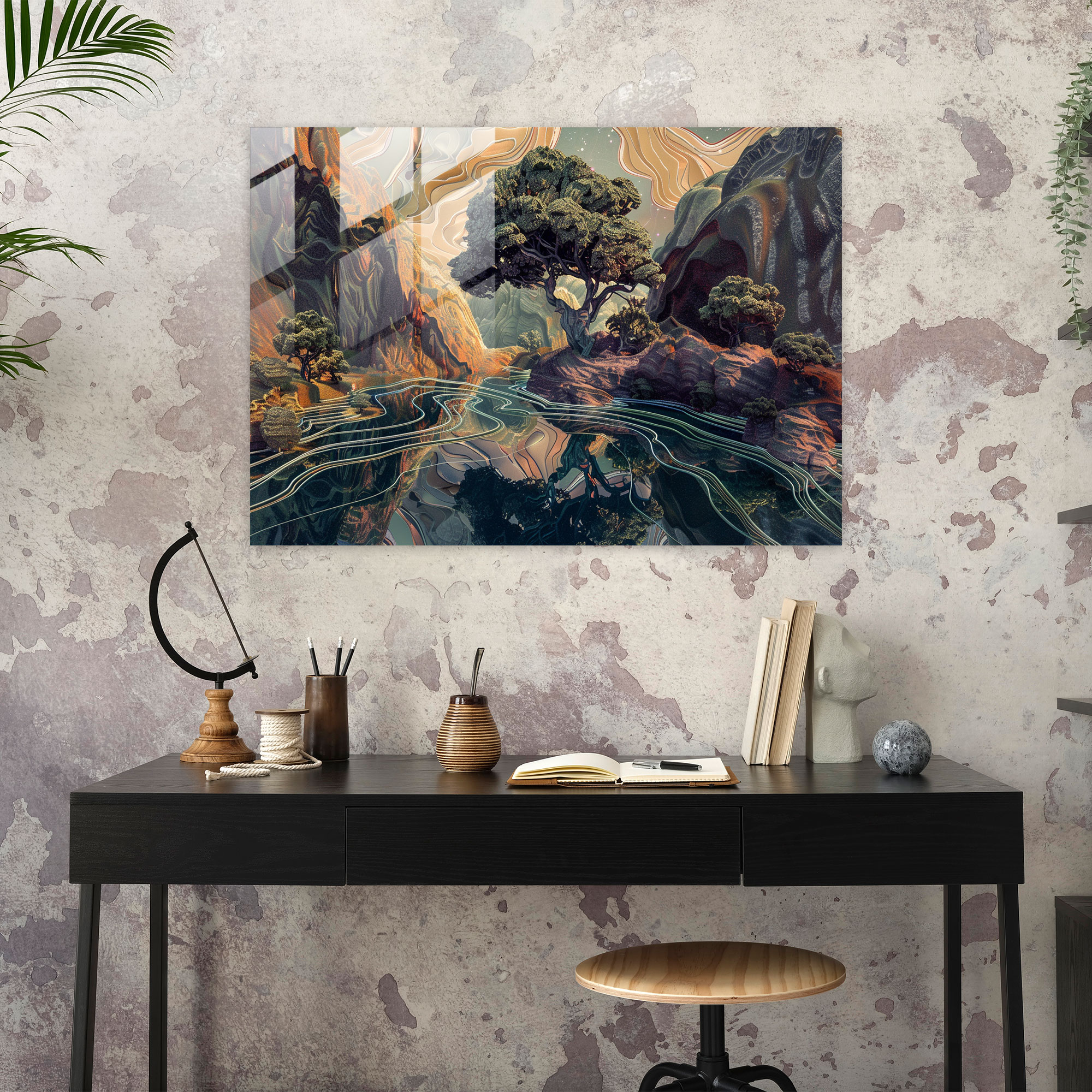 Fovism Art Style Glass Wall Art - Fovism, Surreal Colors, Fovism Art Style, Glass Print