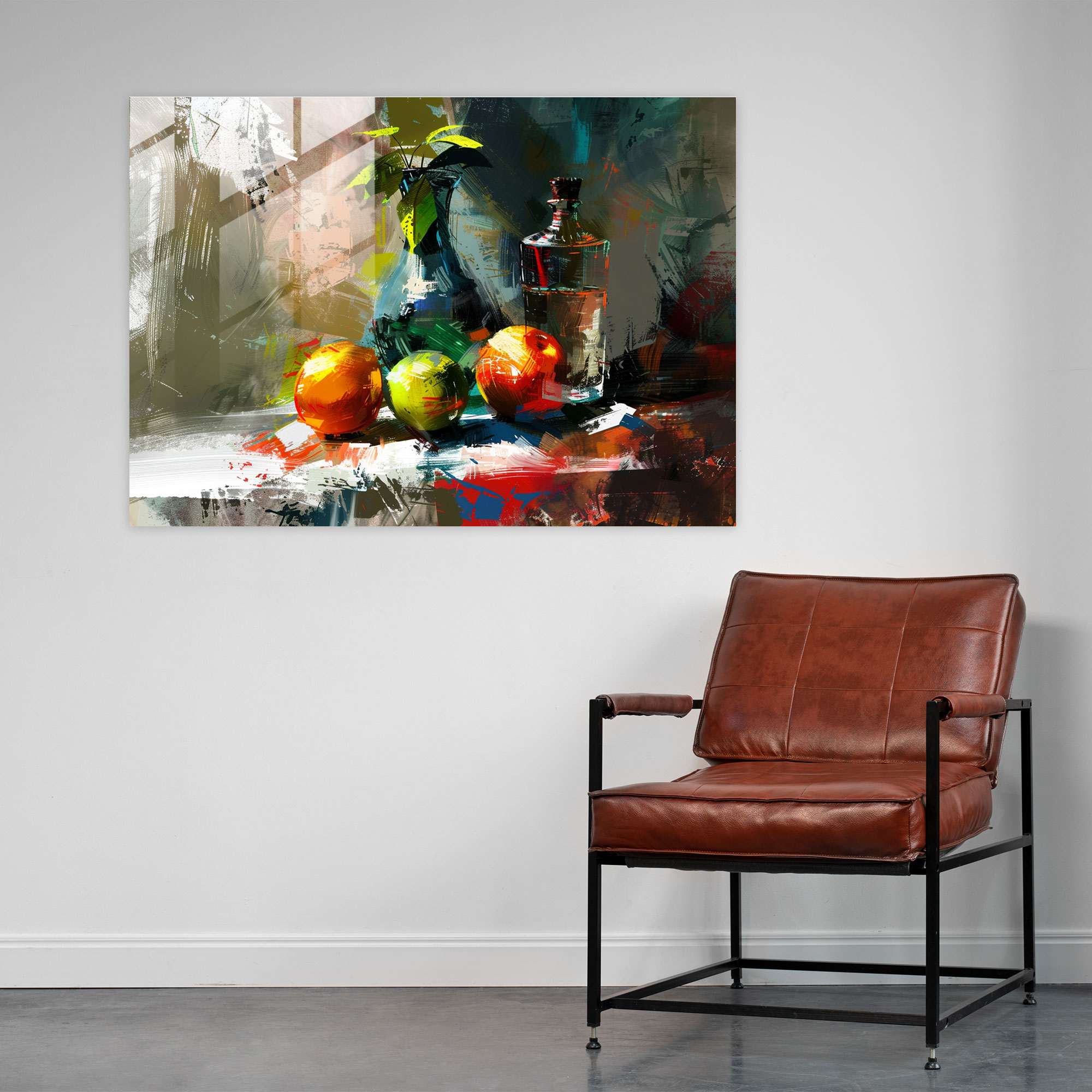 Exaggerated Still Life Fovism Glass Print - Fovism, Fovism Art Style, Glass Print, Home Decoration