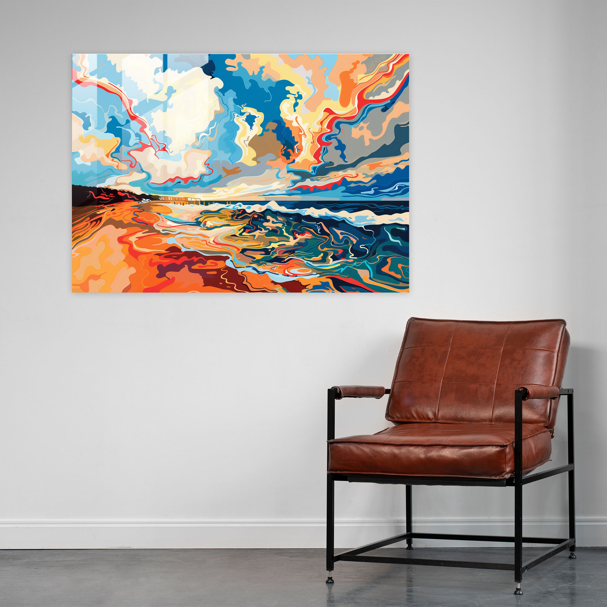 Seaside Fovism Glass Art - Fovism, Modern Art, Fovism Art Style, Home Decoration
