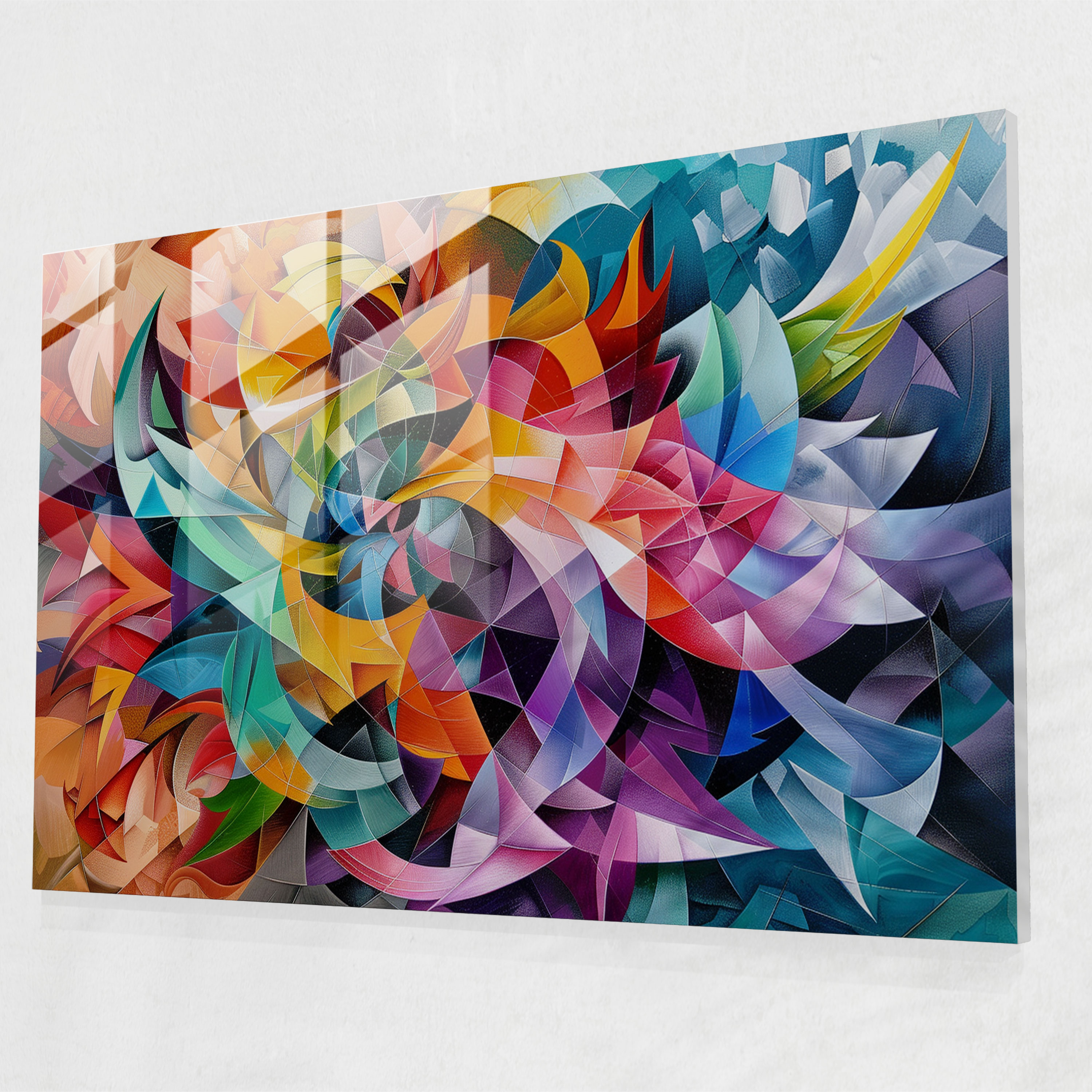 Dynamic Fusion Fovism Glass Print - Fovism, Glass Print, Modern Art, Home Decoration