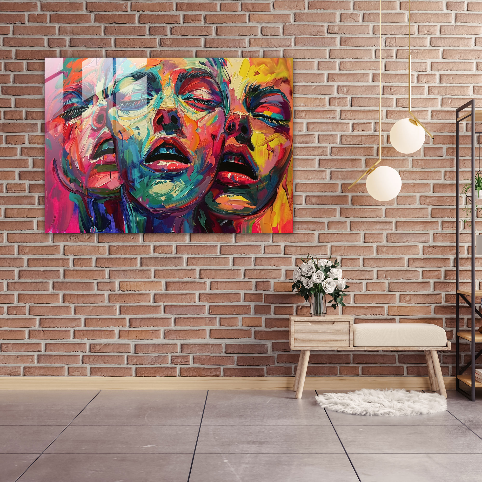 Fovism Glass Print: Bold Expressive Portraits - Fovism, Glass Print, Modern Art, Wall Decoration