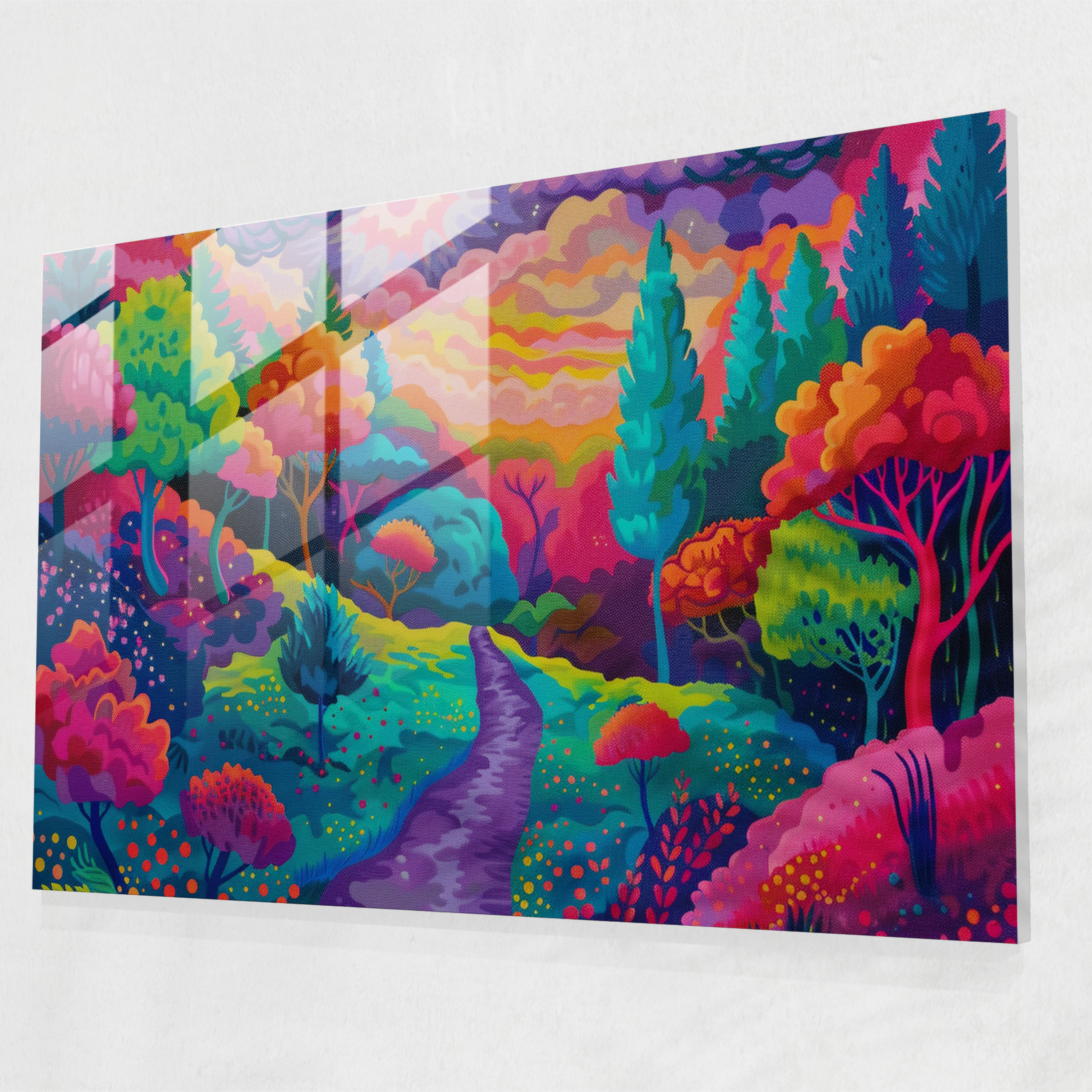 Fovism Glass Print Modern Art - Fovism, Glass Print, Modern Art, Home Decoration