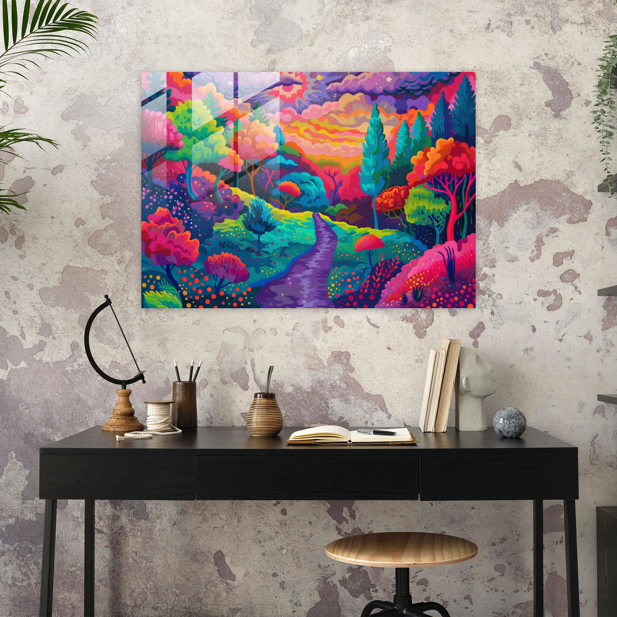 Fovism Glass Print Modern Art - Fovism, Glass Print, Modern Art, Home Decoration