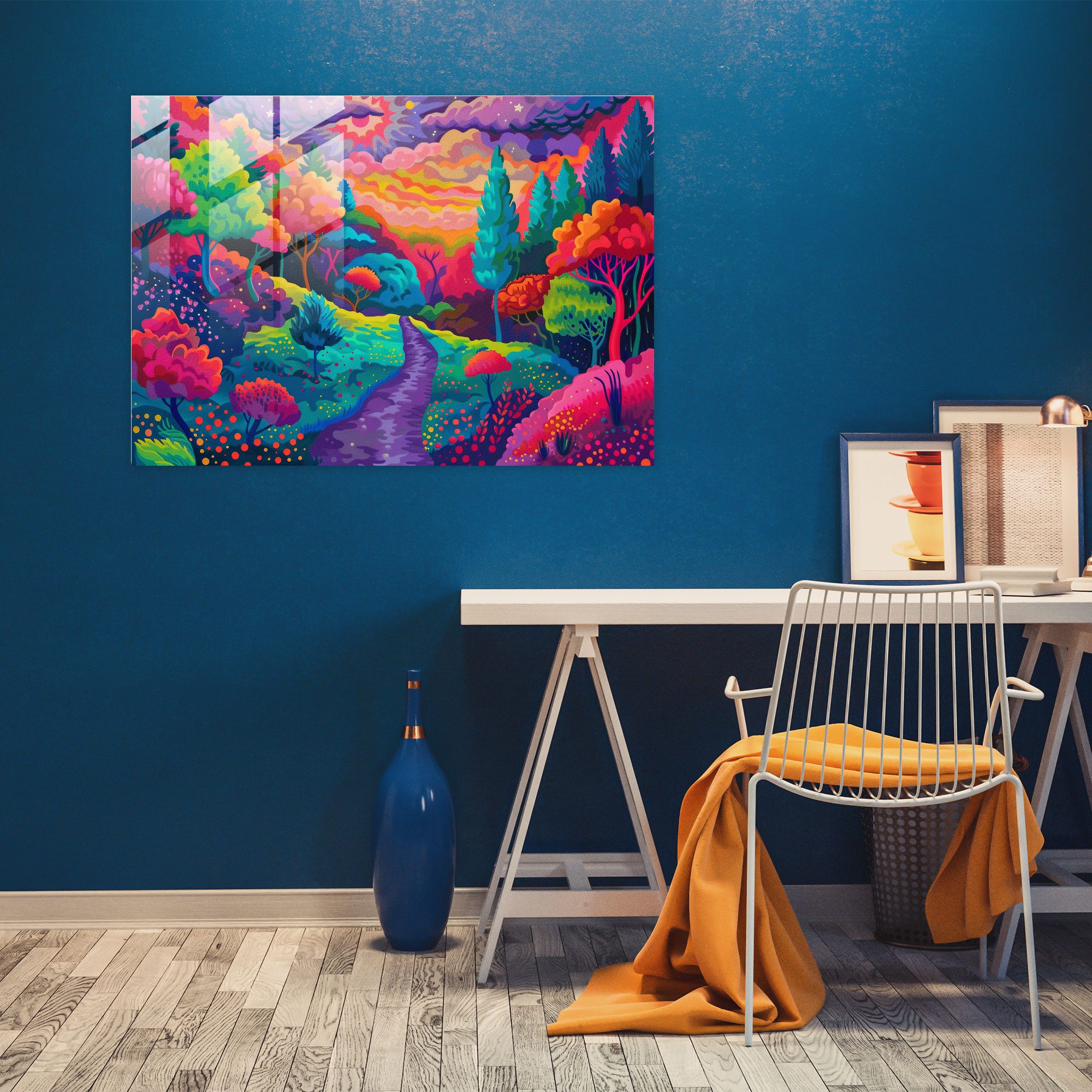 Fovism Glass Print Modern Art - Fovism, Glass Print, Modern Art, Home Decoration