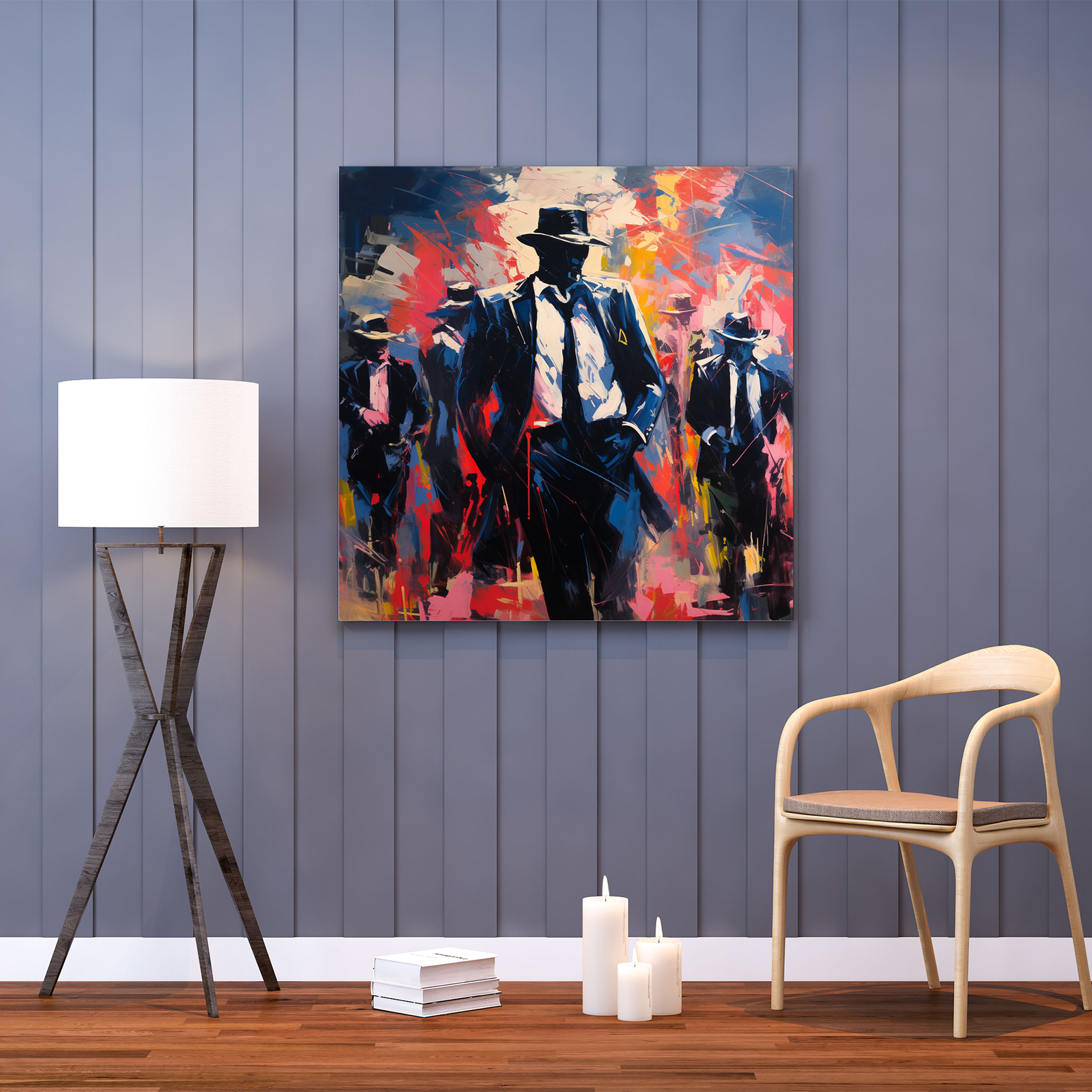 Goodfellas Abstract Expressionism Canvas Print - Goodfellas, Wall Art, Sense Of Movement, Vibrant Colors