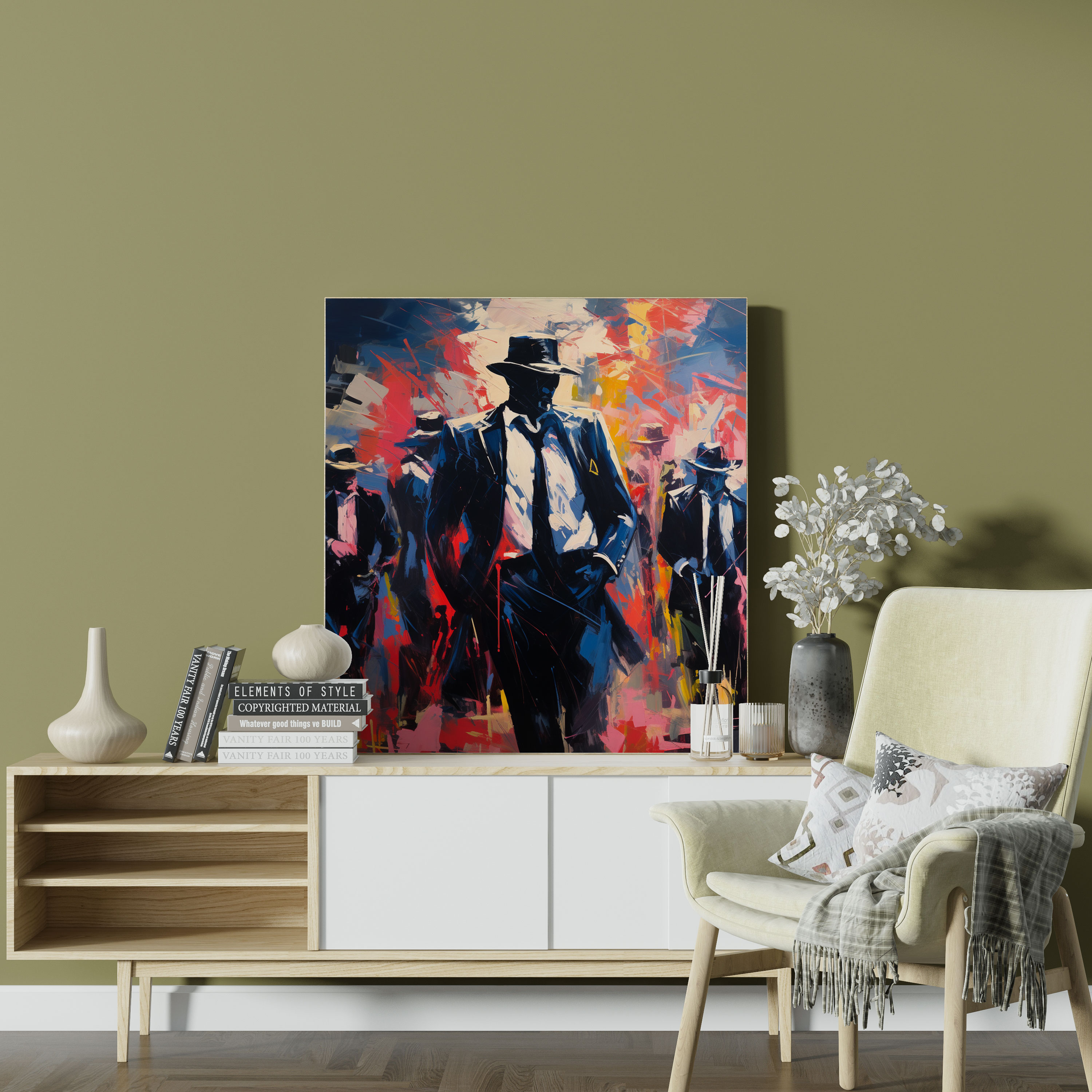 Goodfellas Abstract Expressionism Canvas Print - Goodfellas, Wall Art, Sense Of Movement, Vibrant Colors