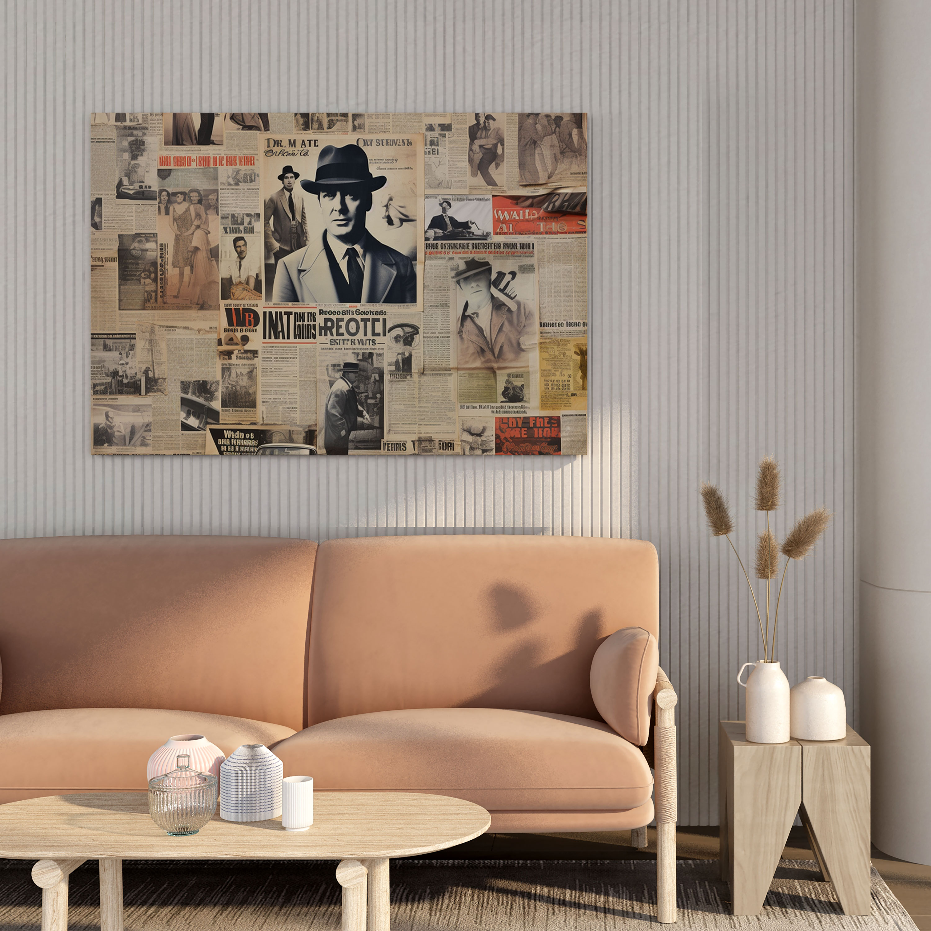 Goodfellas Vintage Newspaper Collage Canvas Print - Goodfellas, Wall Art, Unique And Eye-Catching Piece, Wall Decoration