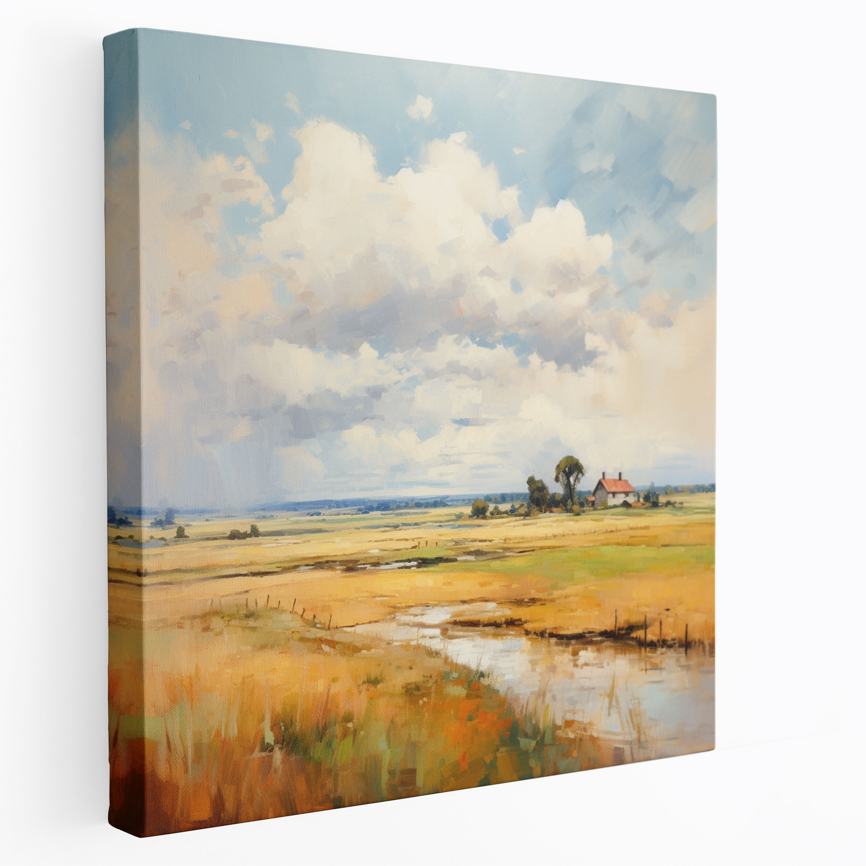 Goodfellas Impressionist Landscape Canvas Print - Goodfellas, Home Decoration, Impressionist Landscape Painting, Calming Color Palette