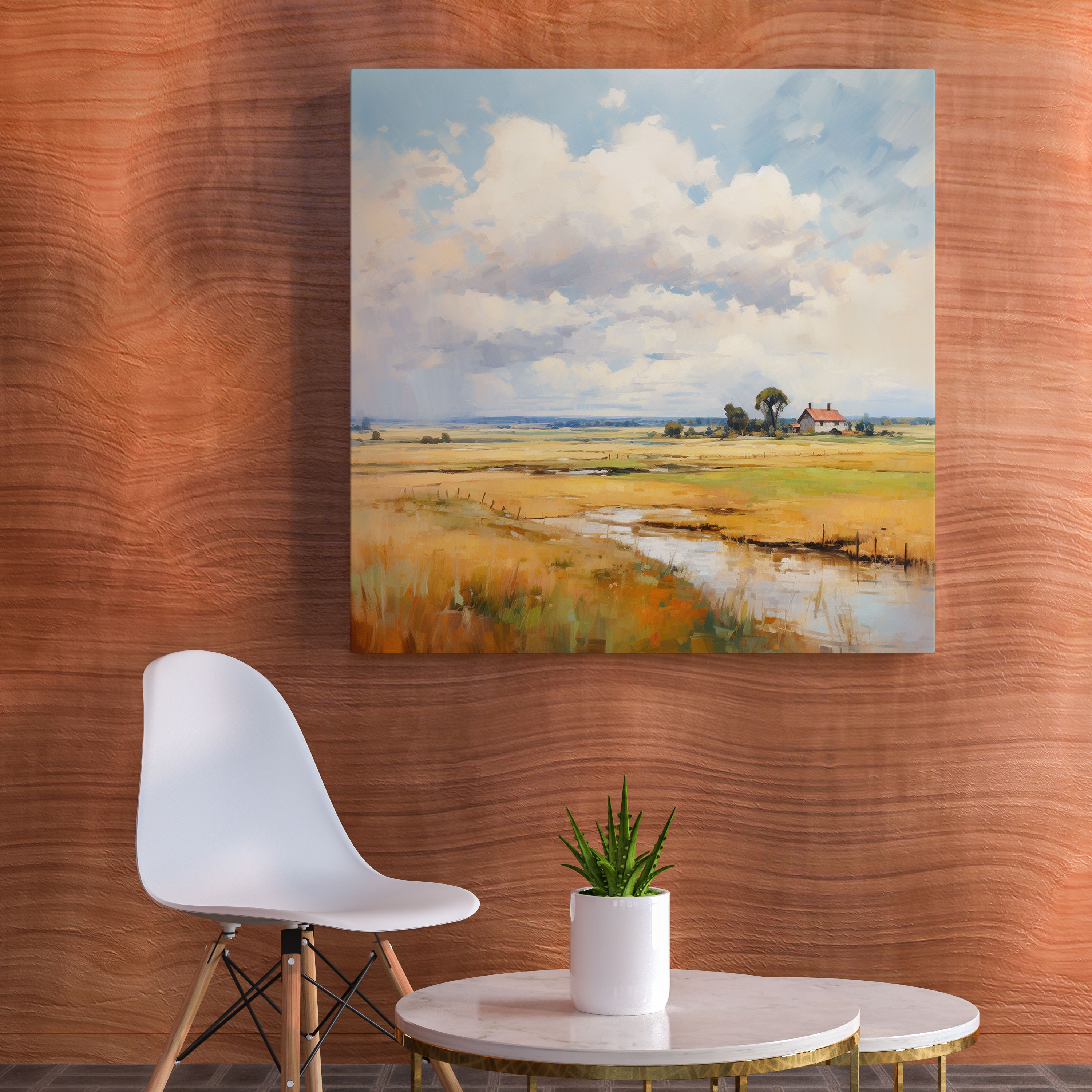 Goodfellas Impressionist Landscape Canvas Print - Goodfellas, Home Decoration, Impressionist Landscape Painting, Calming Color Palette
