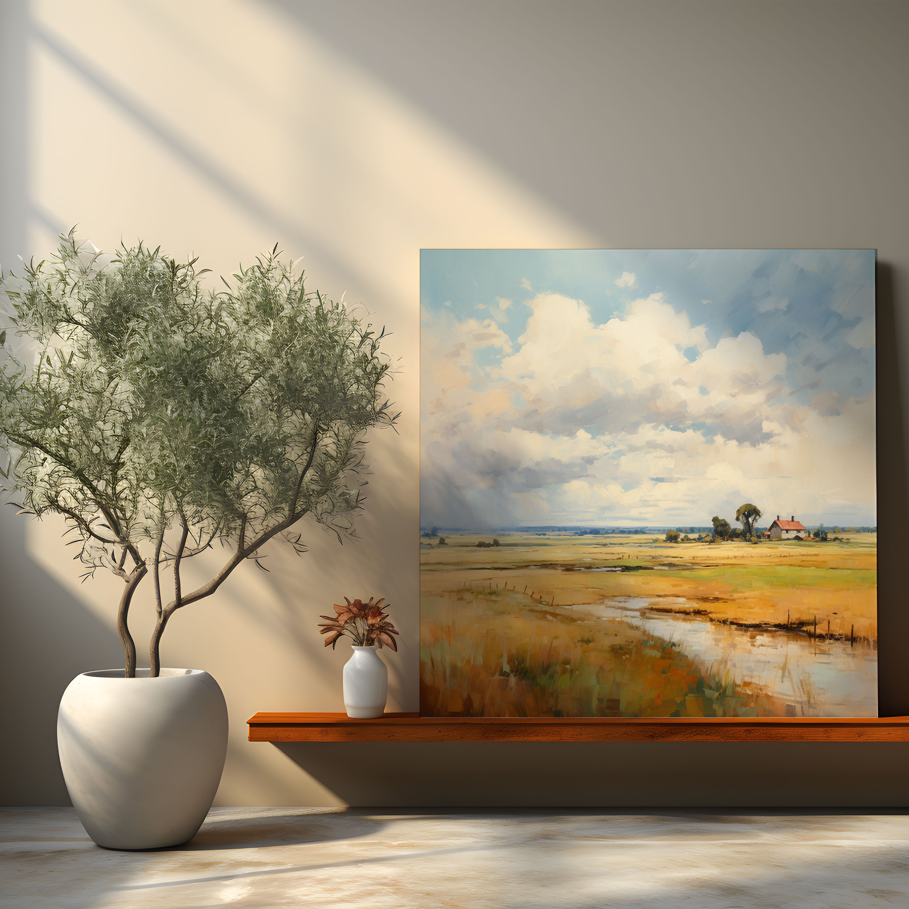 Goodfellas Impressionist Landscape Canvas Print - Goodfellas, Home Decoration, Impressionist Landscape Painting, Calming Color Palette