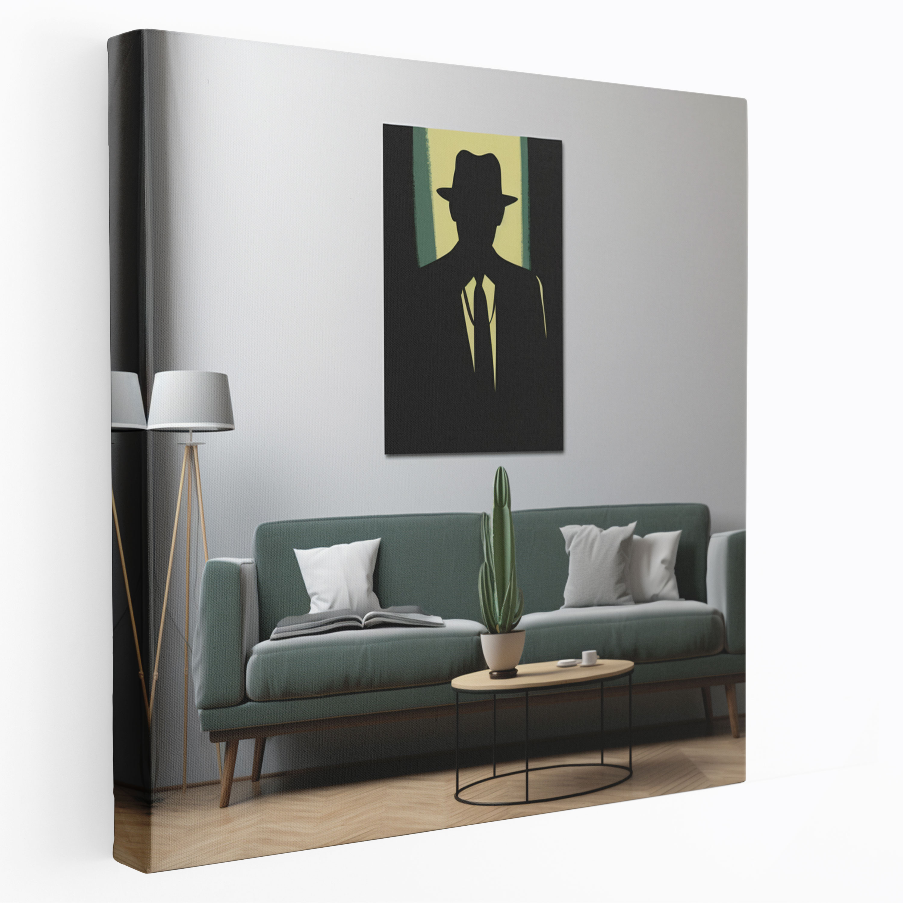 Goodfellas Contemporary Canvas Print - Goodfellas, Silhouette, Mob Boss, Bold Backdrop