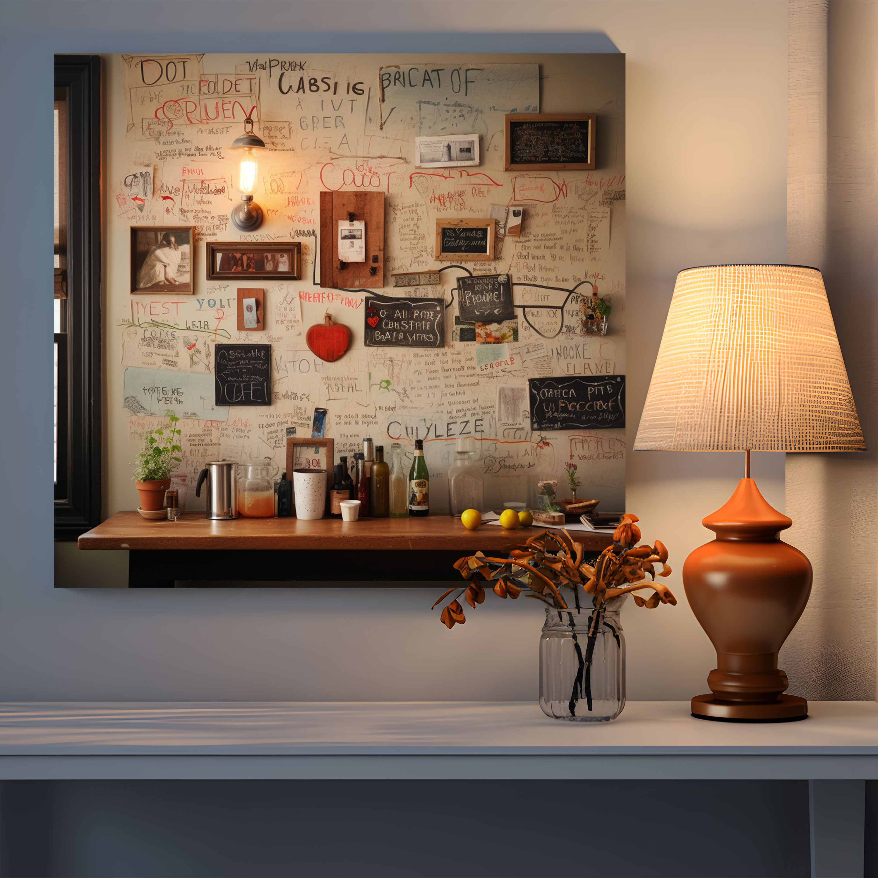 Goodfellas Vintage-Inspired Wall Decoration - Goodfellas, Wall Art, Canvas Print, Handwritten Notes