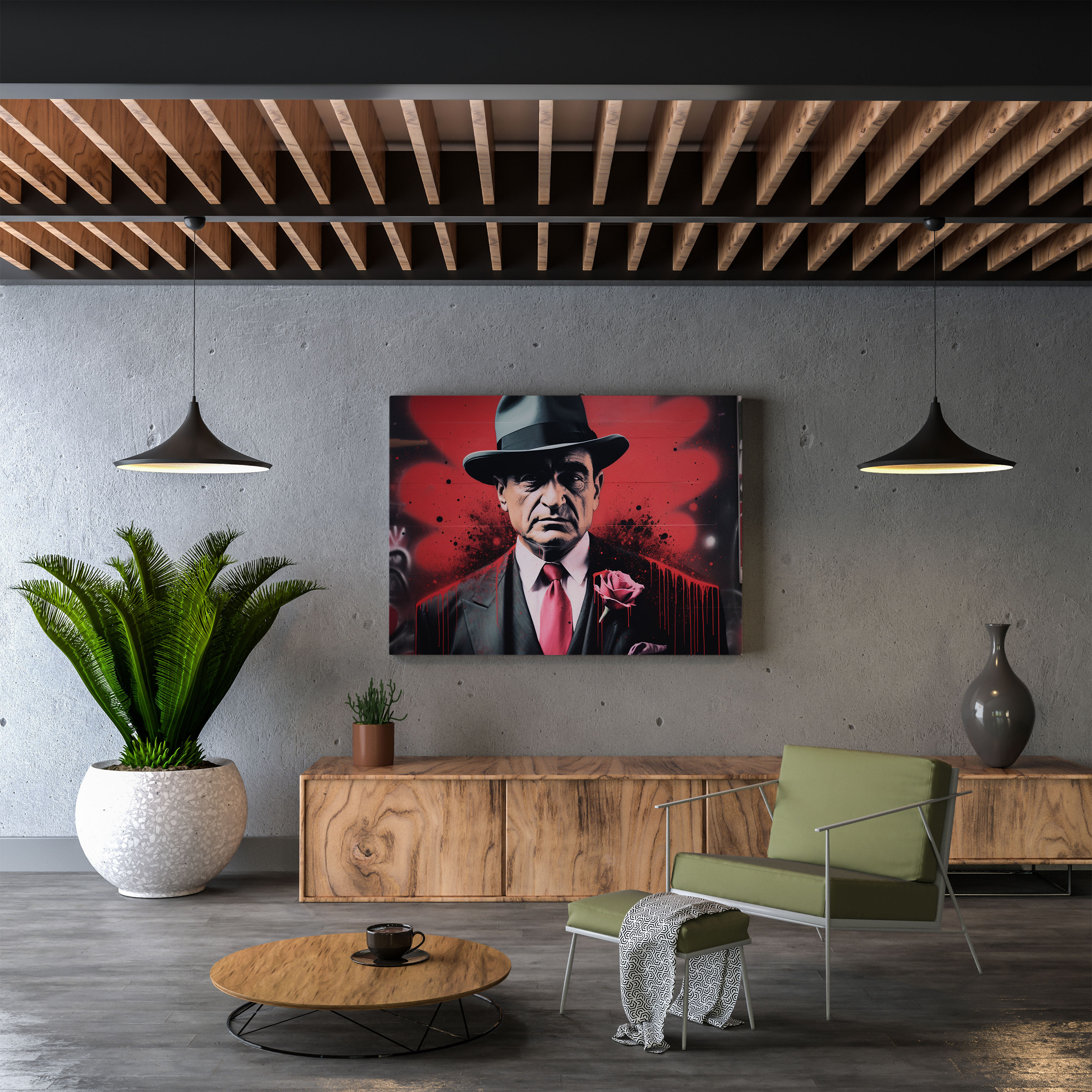 Goodfellas Graffiti Canvas Print - Goodfellas, Canvas, Home Decoration, Spray-Painted Portrait