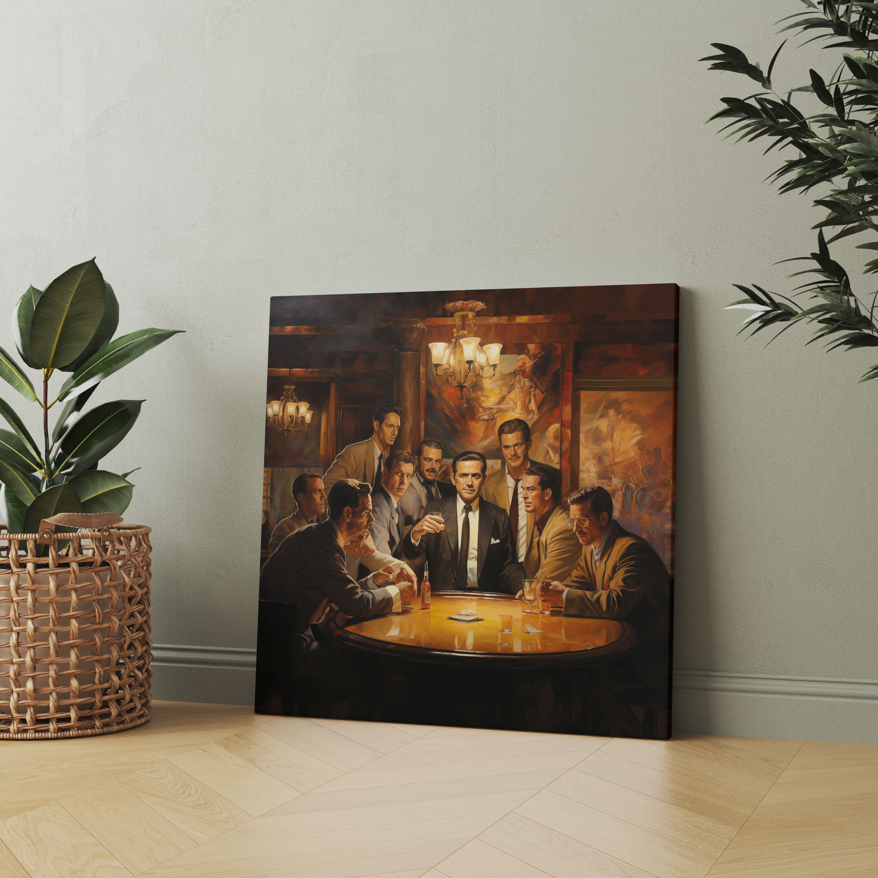 Goodfellas Wall Art - Mafia Bar Oil Painting - Goodfellas, Gang, Canvas, Mafia Bar