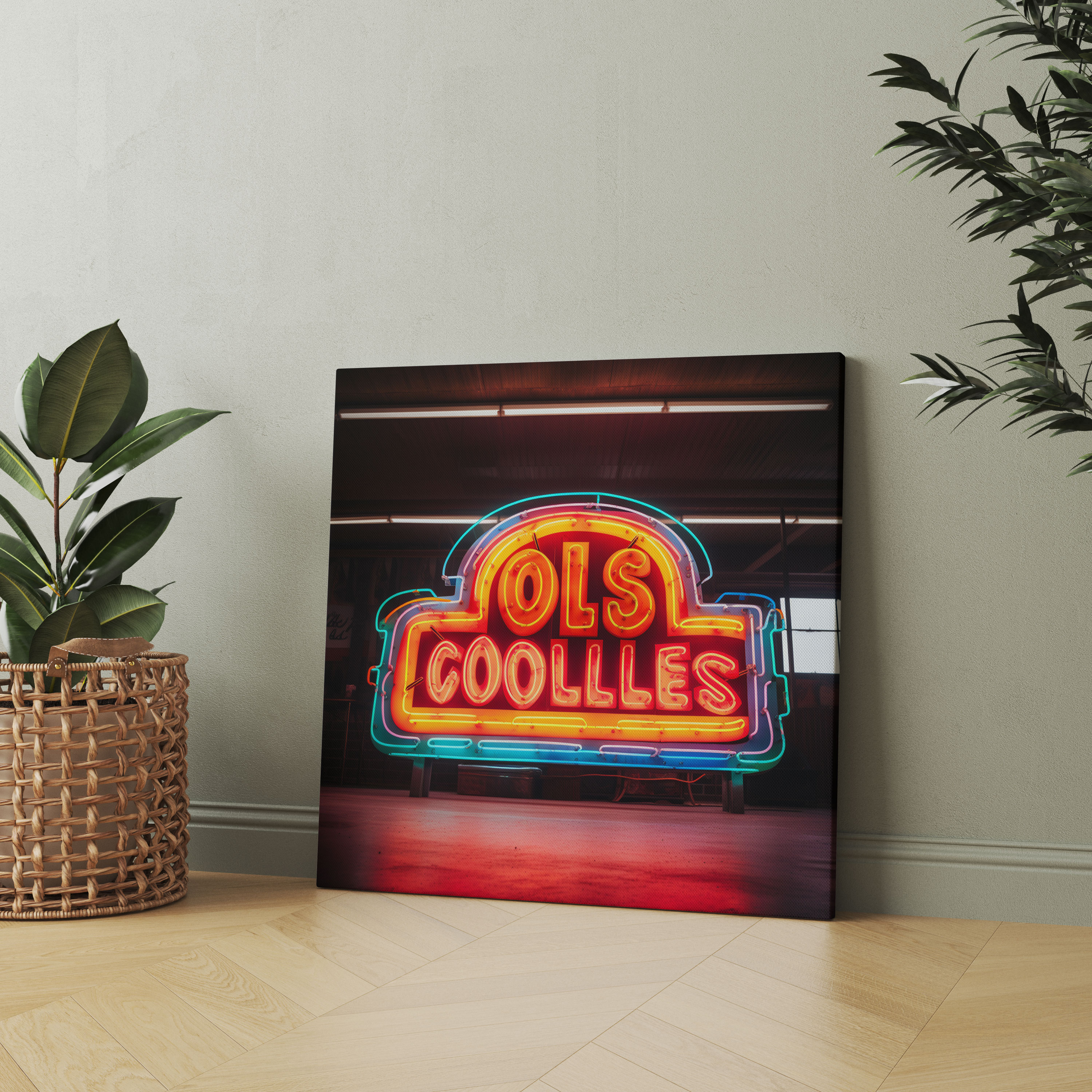 Goodfellas Wall Art - Retro Neon Sign Of 'Goodfellas' - Goodfellas, Canvas, Neon Sign, Nostalgia