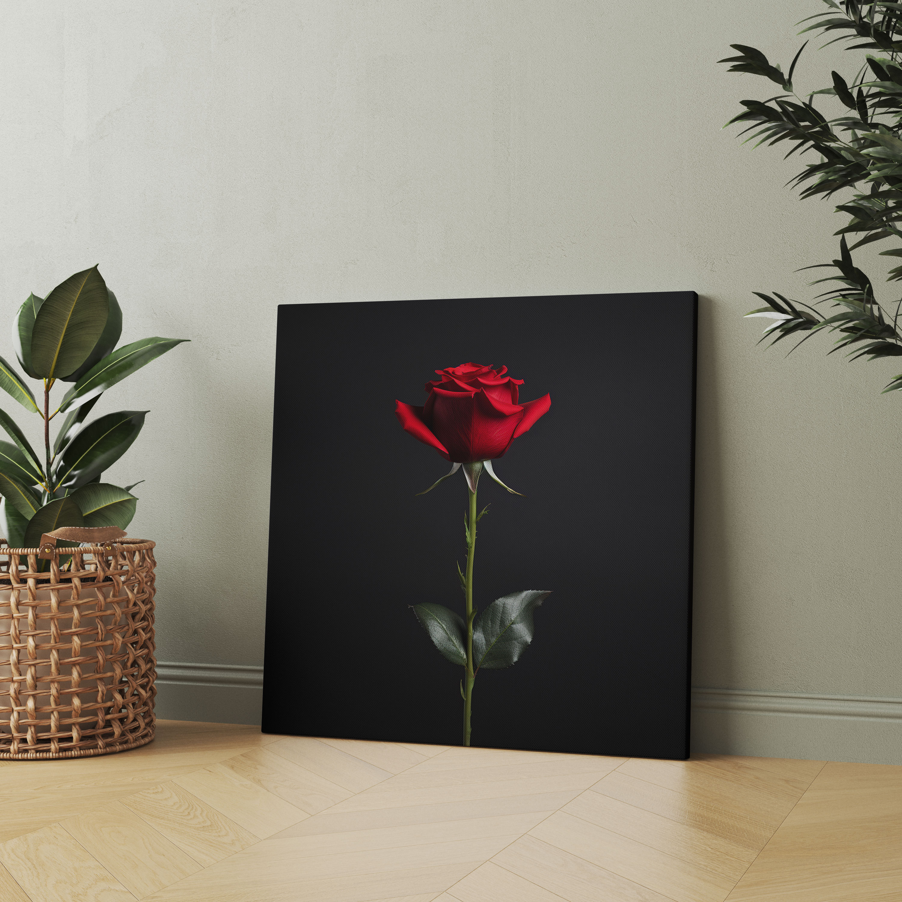 Goodfellas Canvas Print - Minimalist Red Rose Design - Goodfellas, Goodfellas, Essence, Wall Decoration