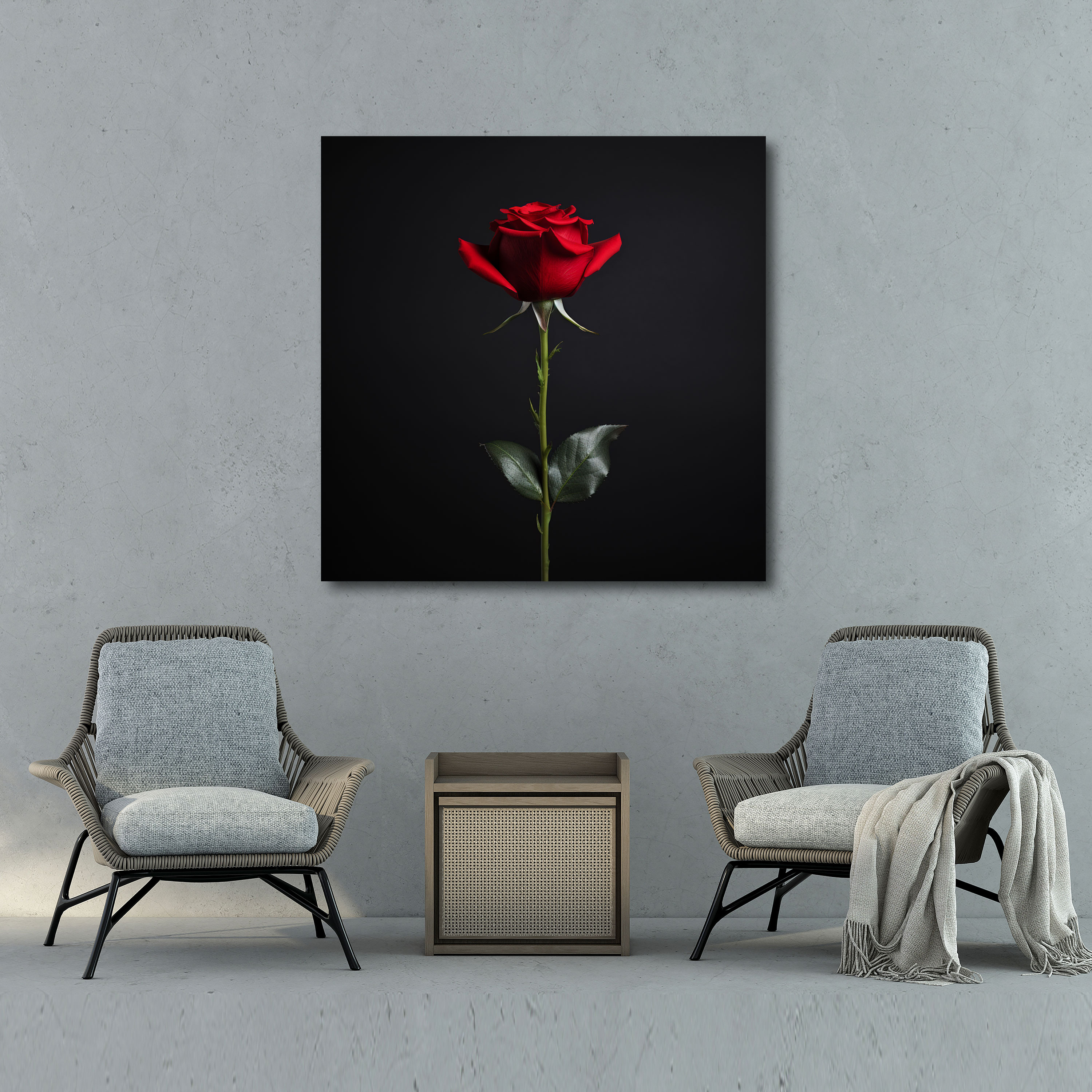 Goodfellas Canvas Print - Minimalist Red Rose Design - Goodfellas, Goodfellas, Essence, Wall Decoration