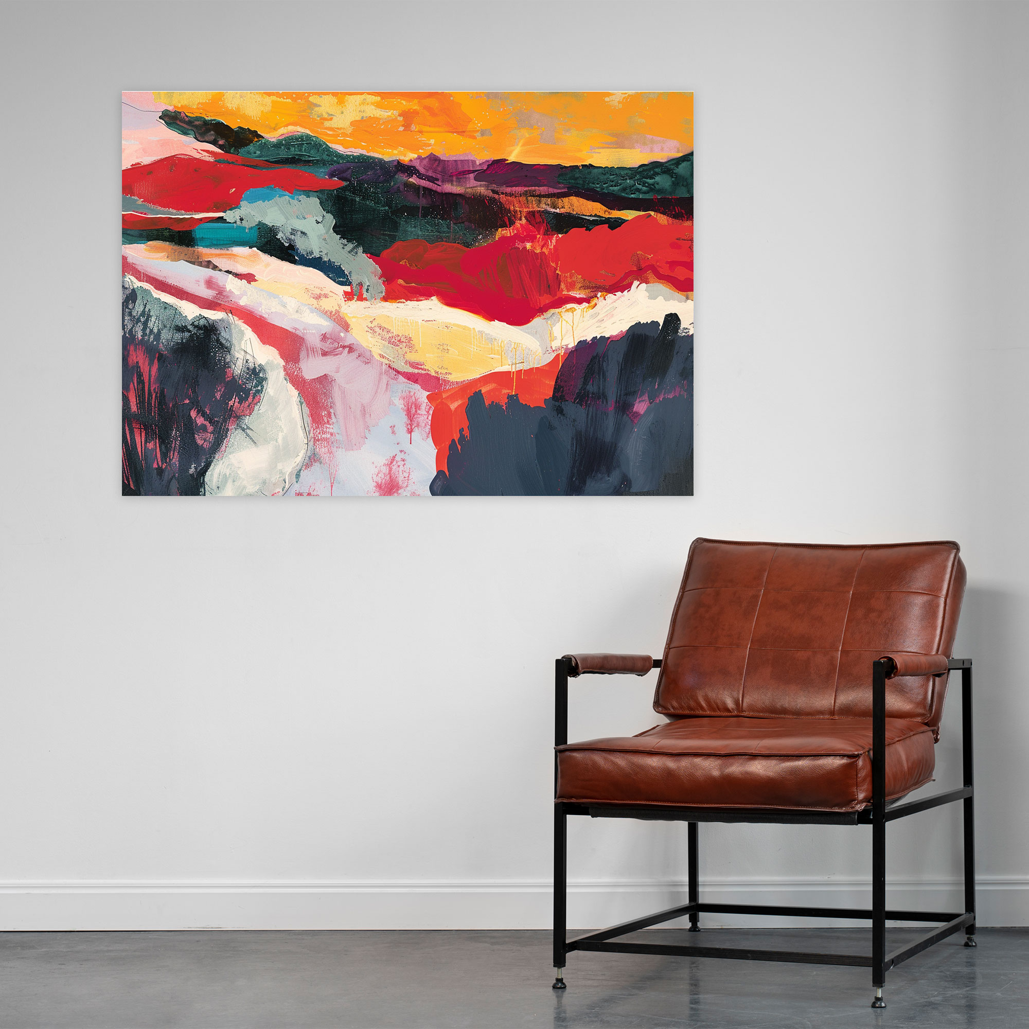 Oversaturated Landscape Fovism Canvas Print - Fovism, Fovism, Canvas, Canvas Print
