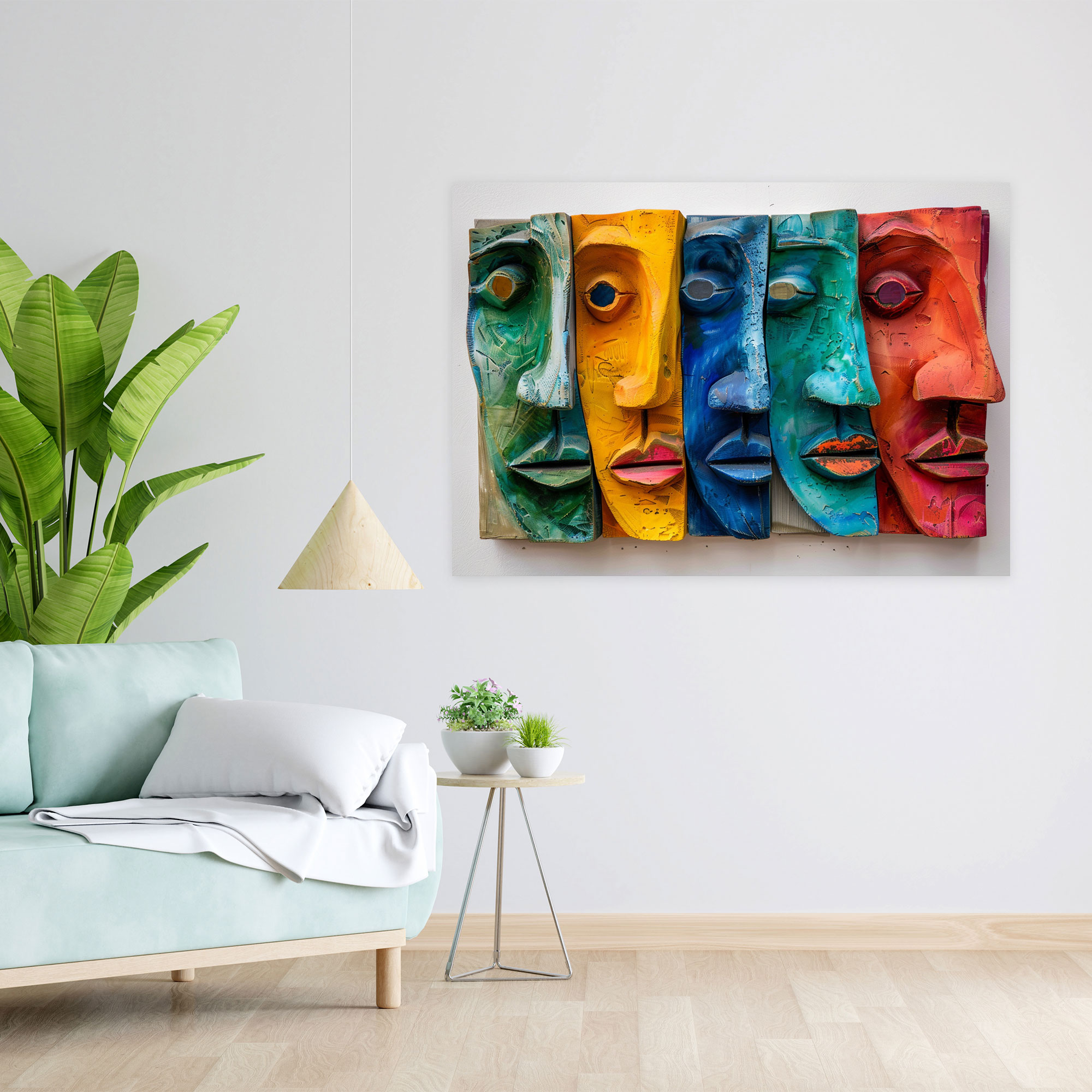 Expressive Faces Fovism Wall Decoration - Fovism, Home Decoration, Canvas Print, Canvas Wall Art