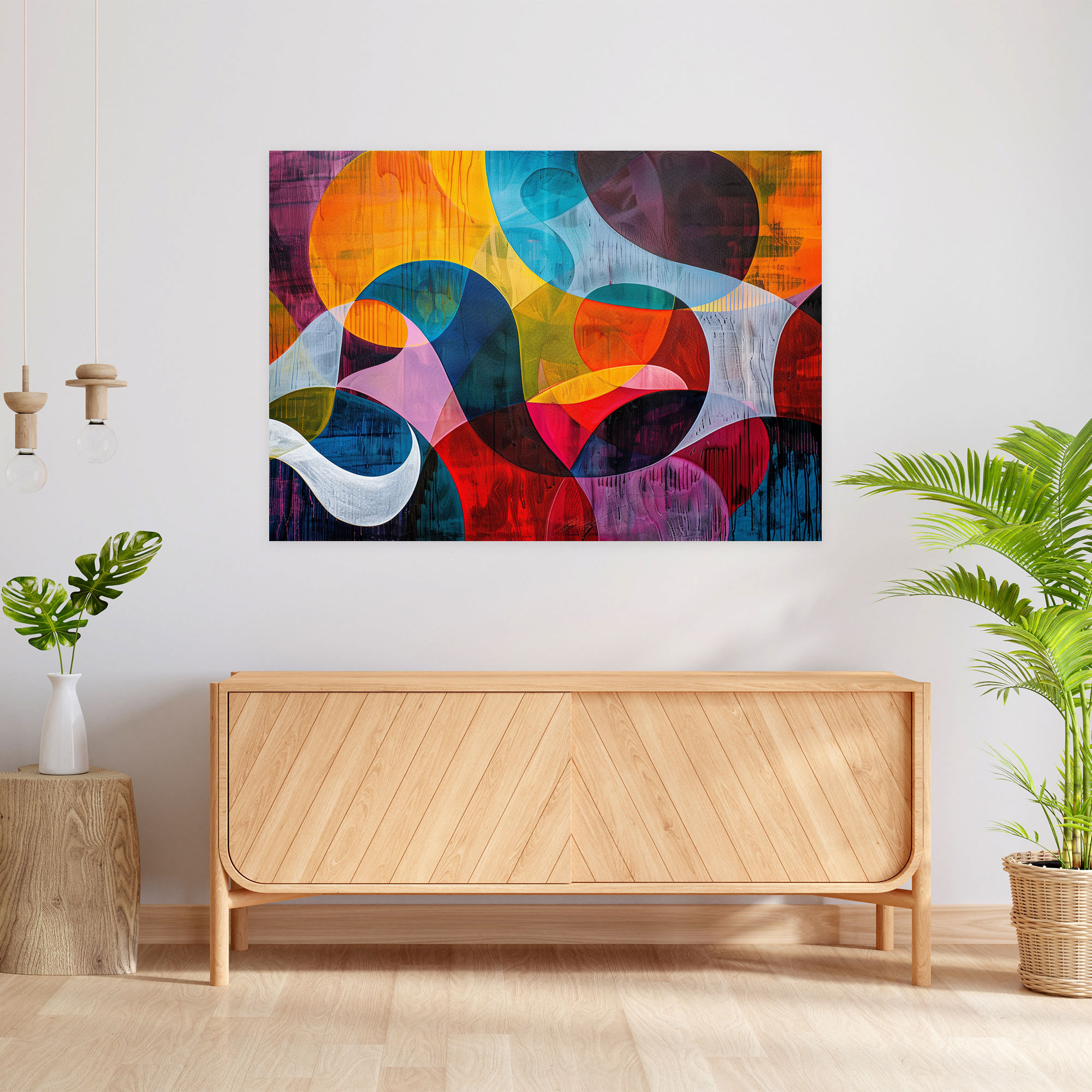 Fovism Colorful Abstract Shapes Canvas Print - Fovism, Fovism, Canvas Wall Art, Canvas