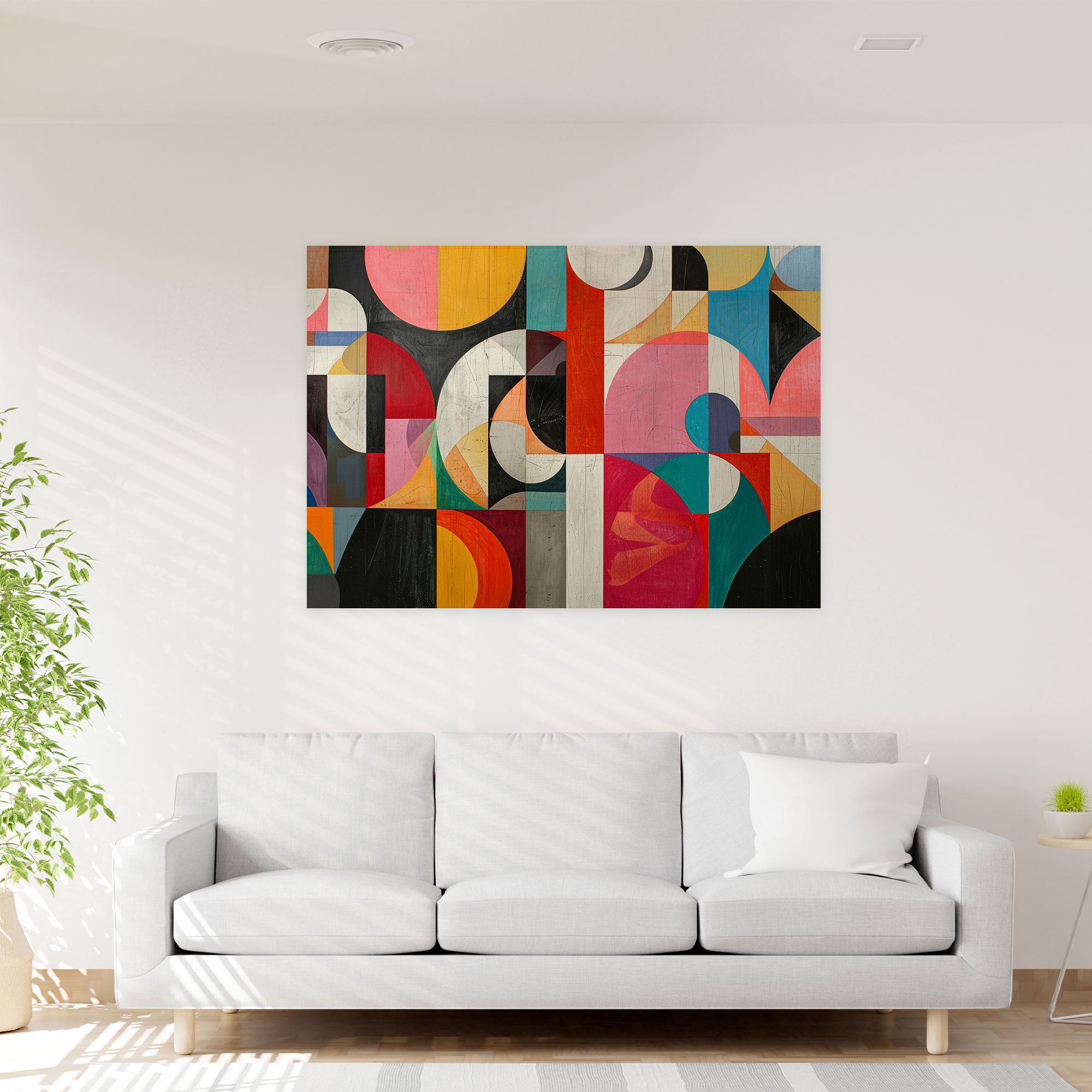 Fovism Bold Geometric Patterns Wall Decoration - Fovism, Wall Decoration, Canvas Wall Art, Fovism