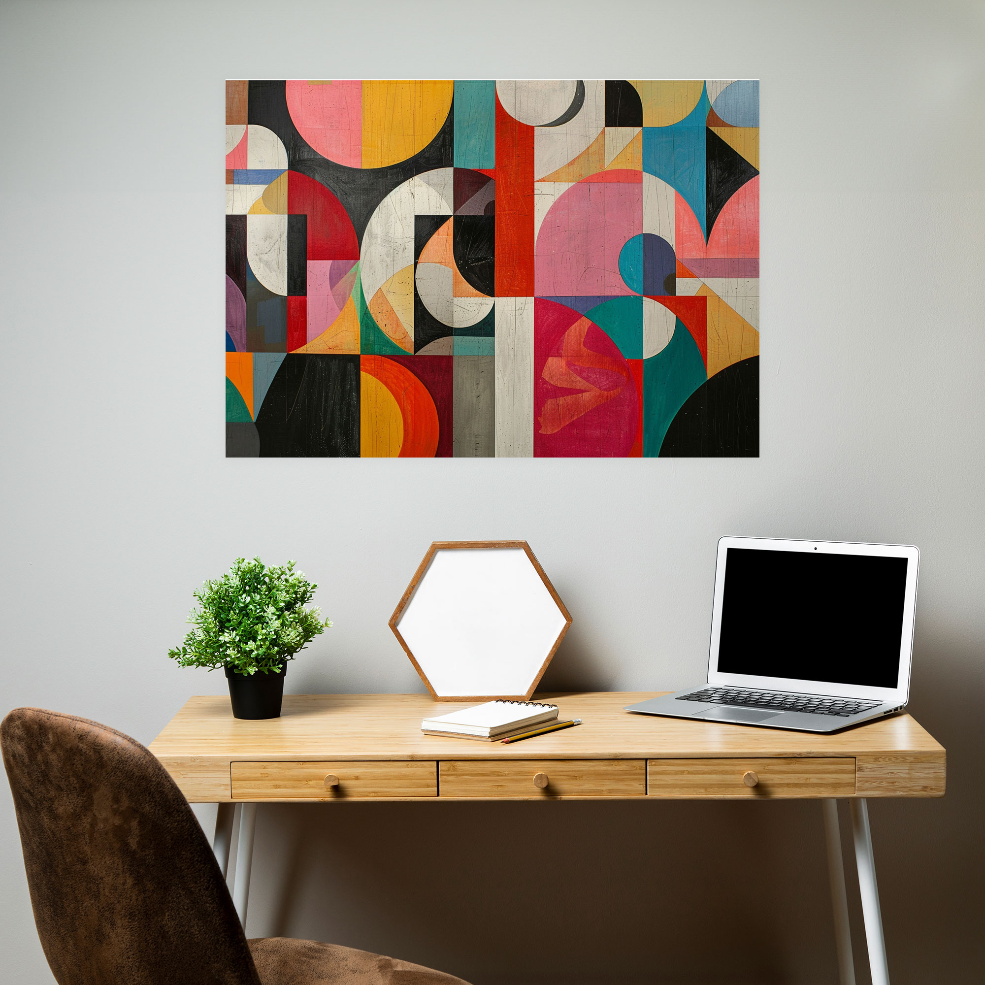 Fovism Bold Geometric Patterns Wall Decoration - Fovism, Wall Decoration, Canvas Wall Art, Fovism