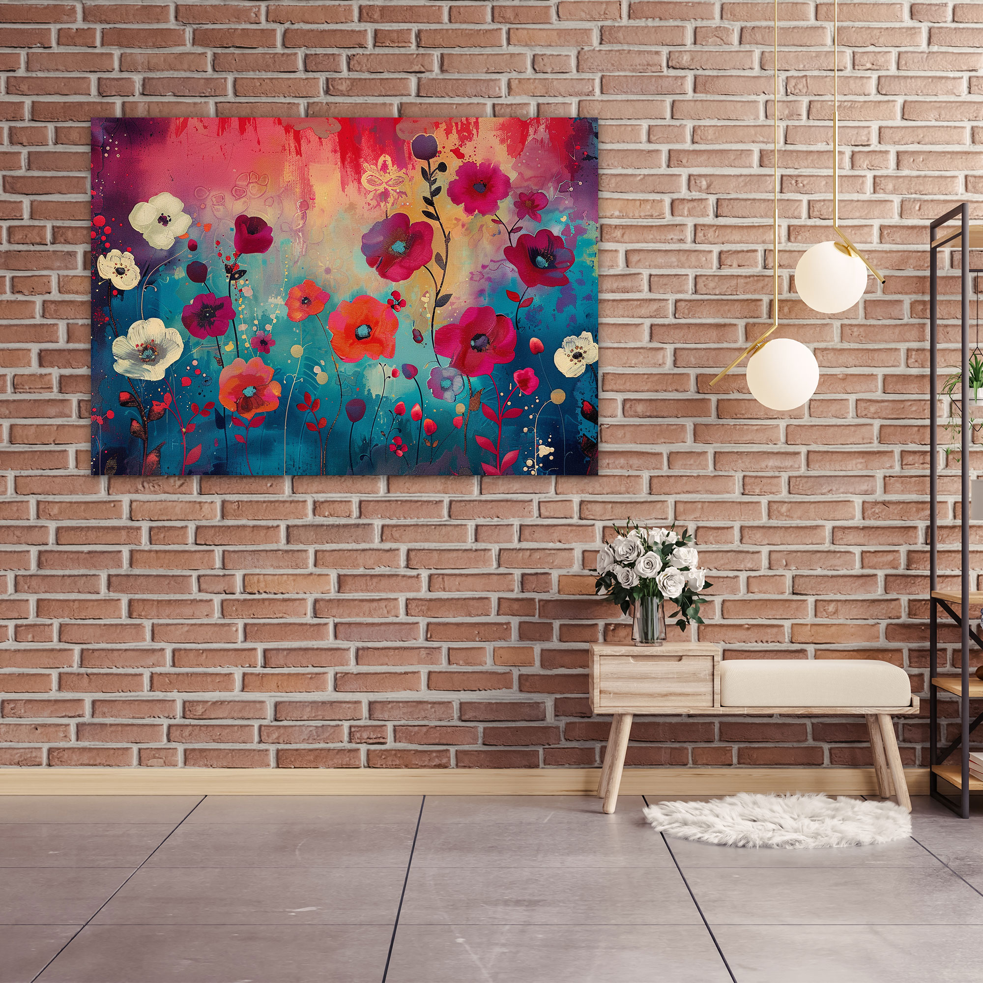 Fovism Whimsical Floral Design Canvas Print - Fovism, Canvas, Home Decoration, Fovism