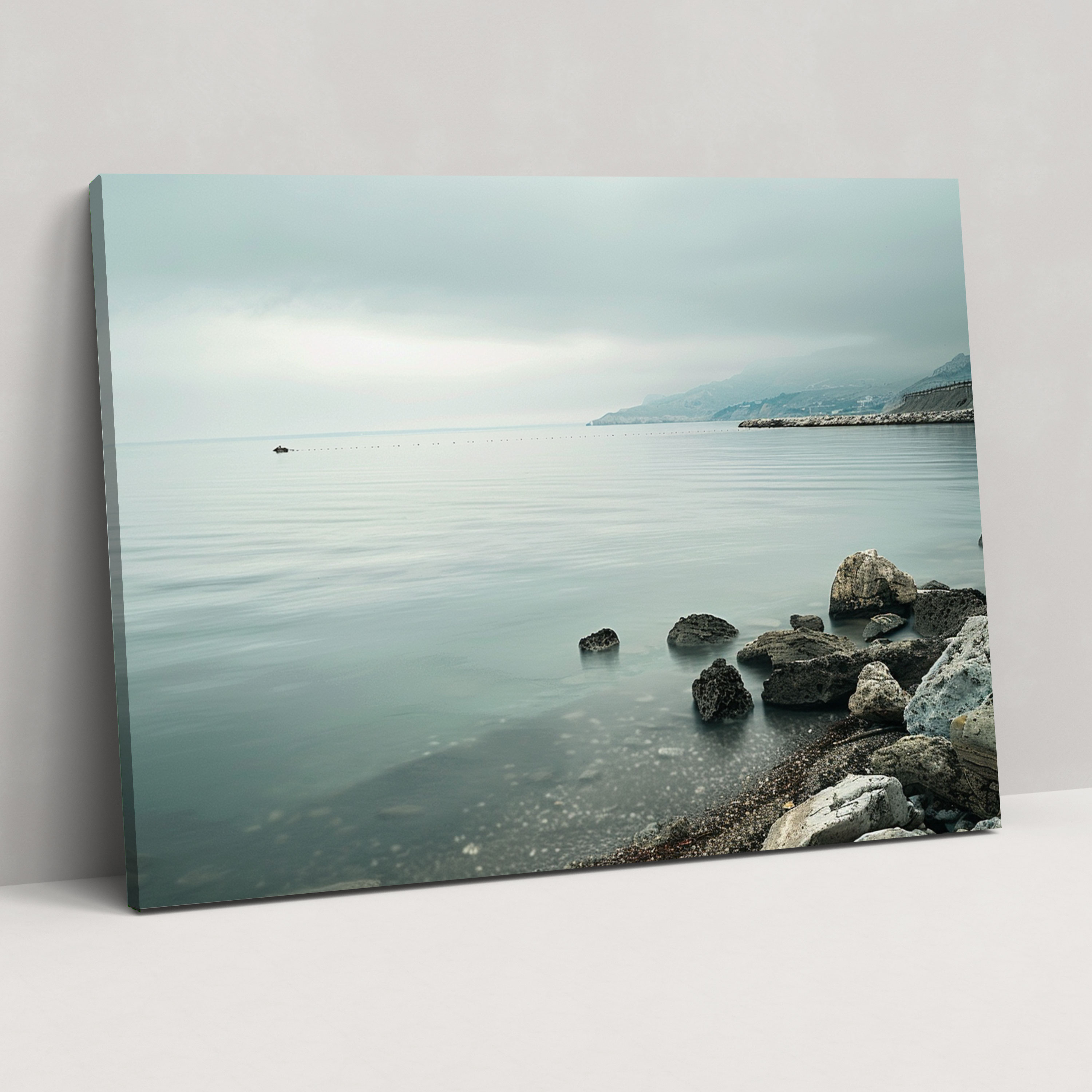 Fovism Serene Seaside Landscape Canvas Print - Fovism, Fovism, Wall Decoration, Canvas