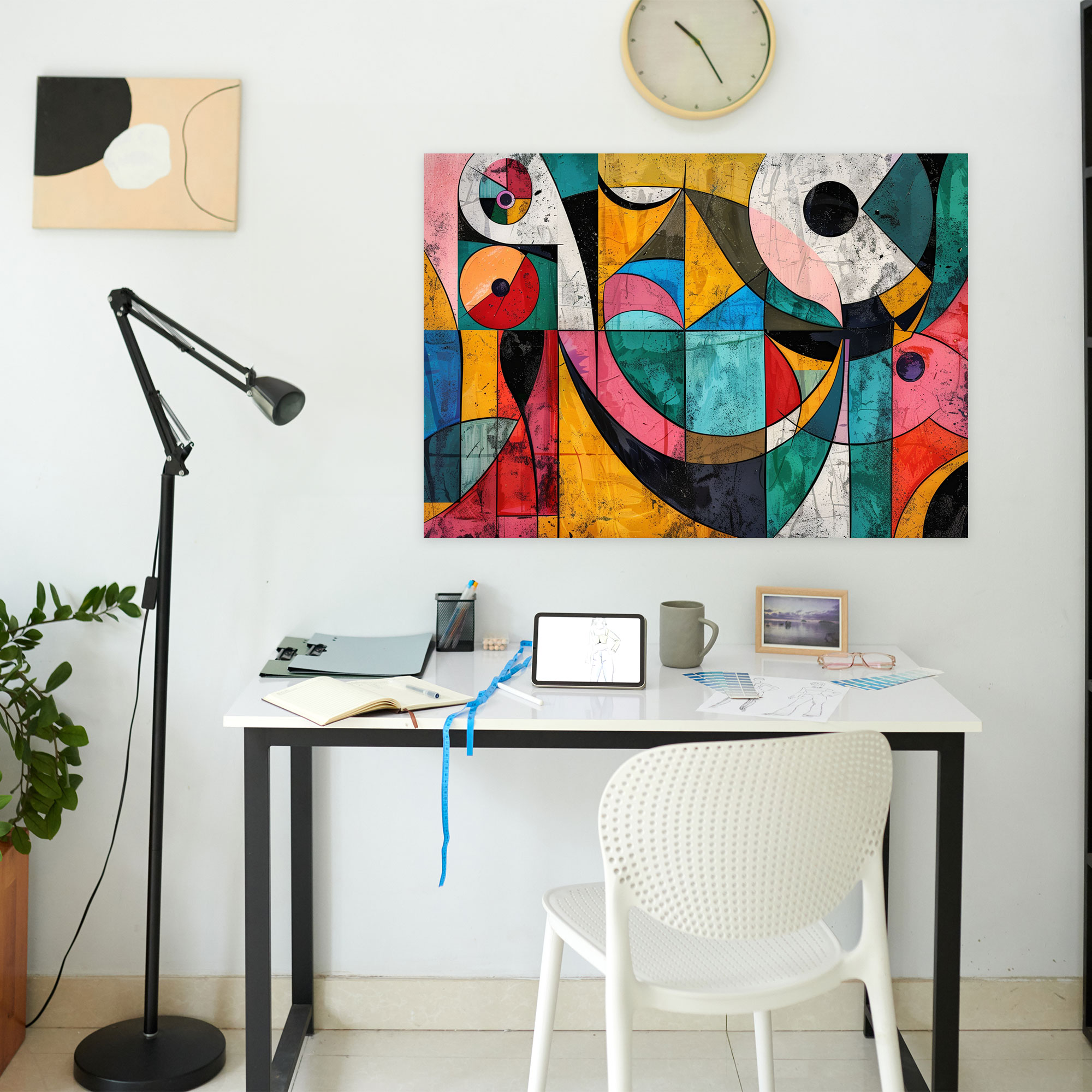 Fovism Playful Abstract Shapes Wall Art - Fovism, Home Decoration, Canvas, Canvas Wall Art