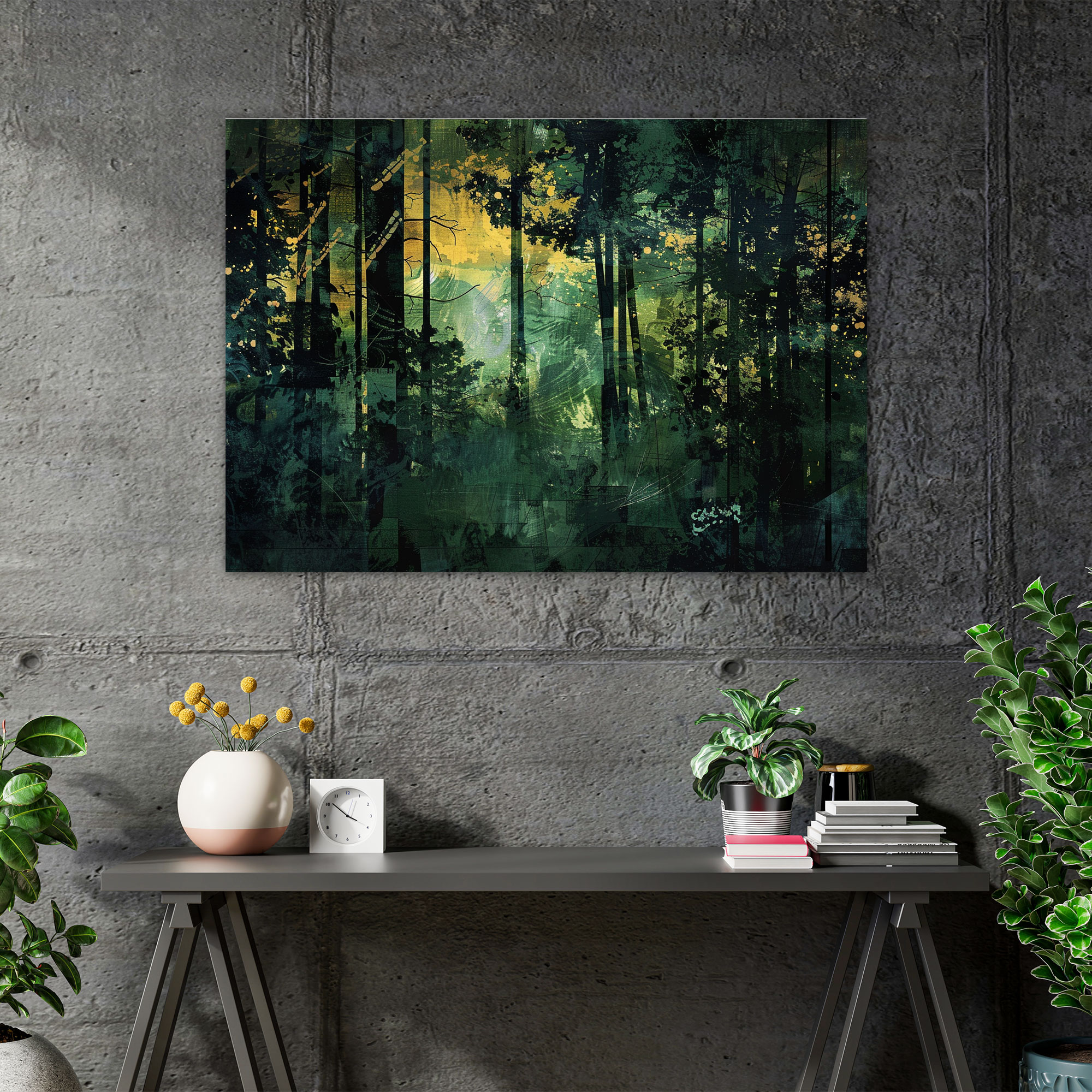 Fovism Abstract Forest Interpretation Canvas Print - Fovism, Wall Art, Home Decoration, Canvas Wall Art