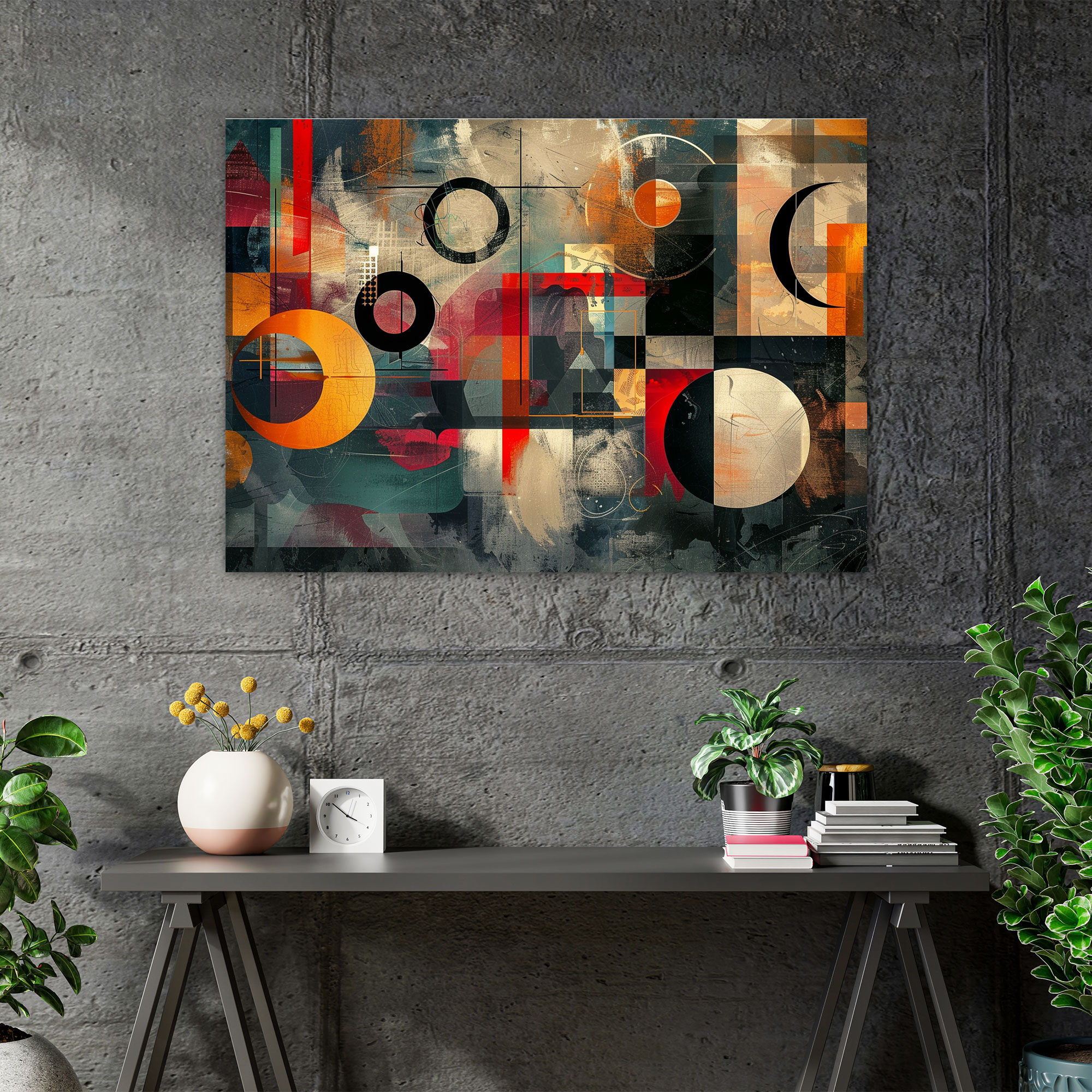 Fovism Art Style Geometric Canvas Print - Fovism, Home Decoration, Canvas Wall Art, Fovism Art Style