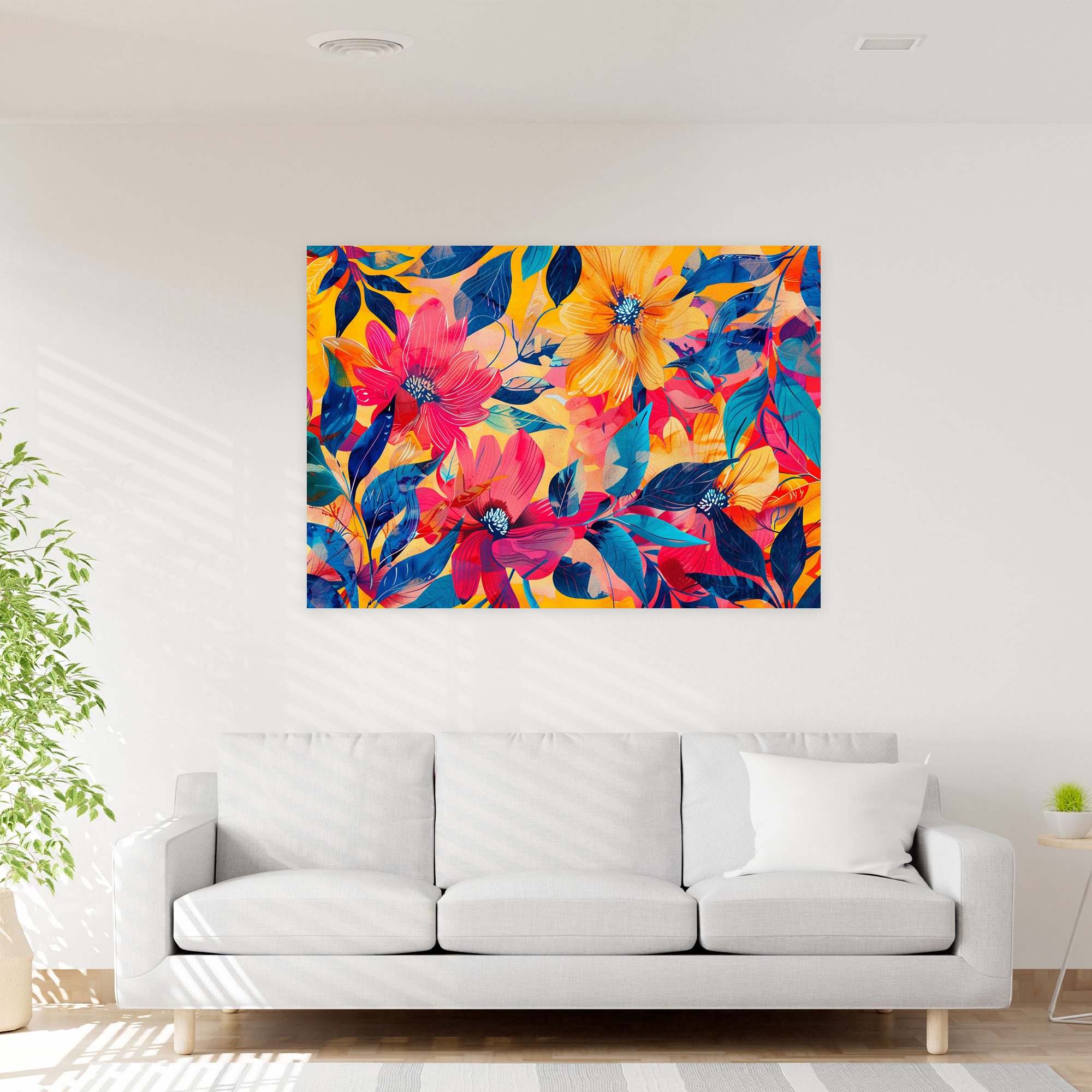Fovism Art Style Floral Canvas Print - Fovism, Canvas Print, Canvas, Wall Decoration