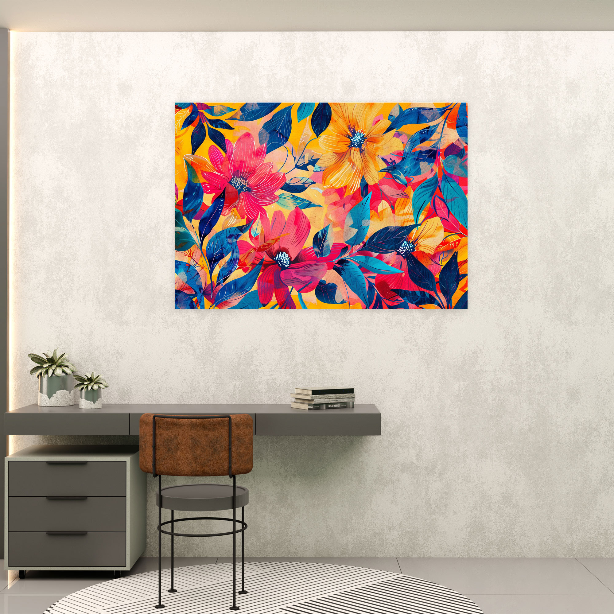 Fovism Art Style Floral Canvas Print - Fovism, Canvas Print, Canvas, Wall Decoration