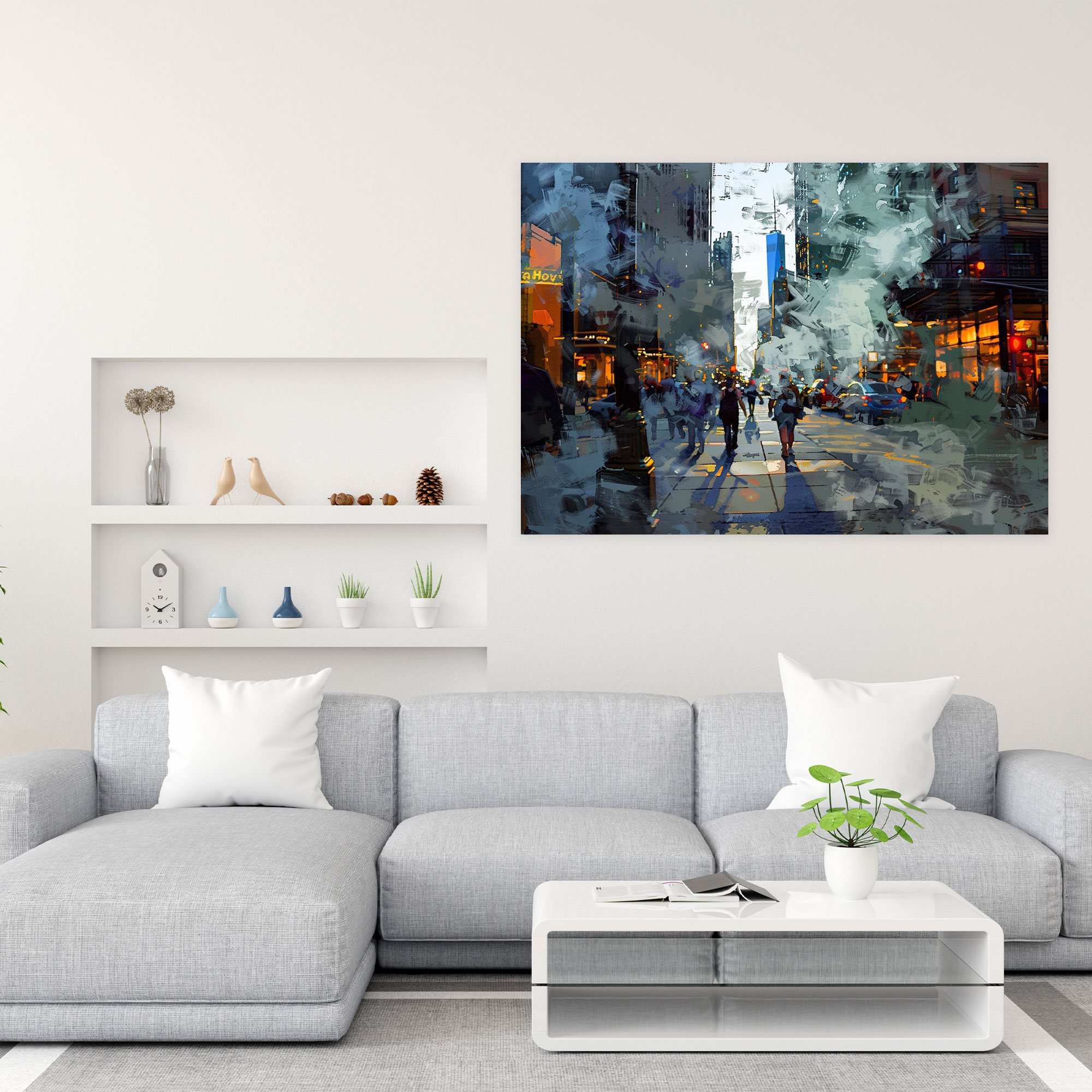 Fovism Art Style Street Scene Canvas Print - Fovism, Wall Art, Home Decoration, Fovism Art Style