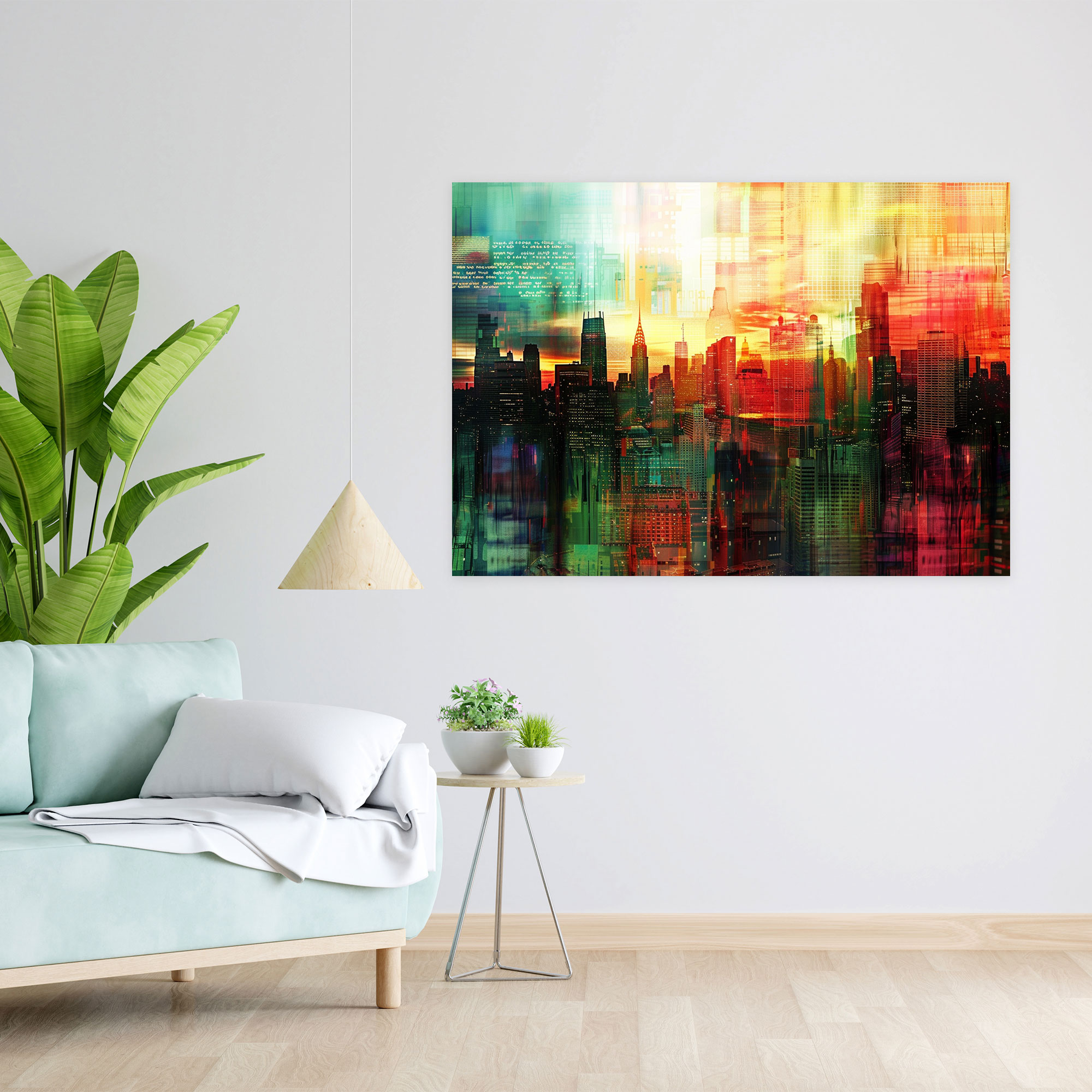 Fovism Art Style City Skyline Canvas Print - Fovism, Wall Art, Fovism Art Style, Canvas Print