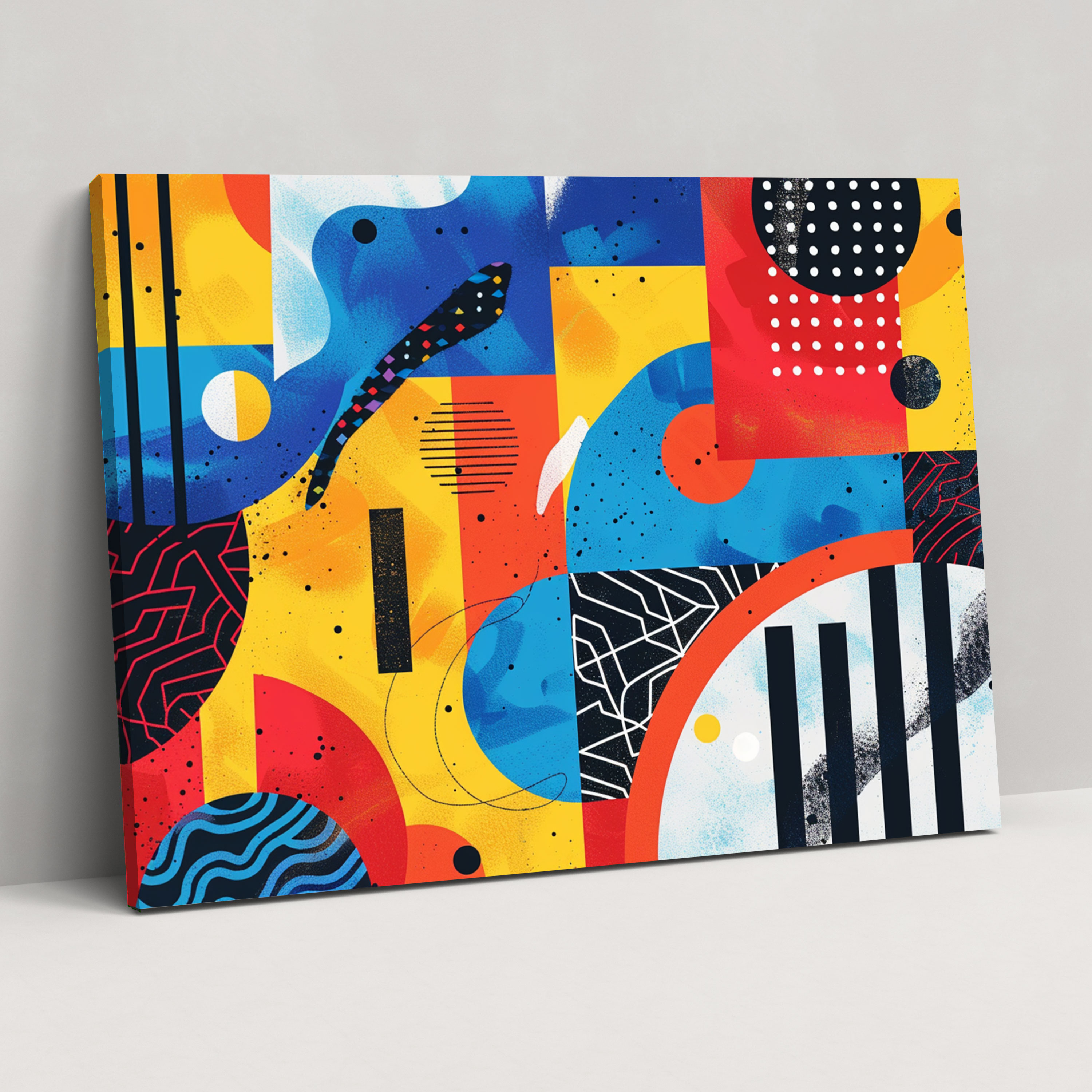 Fovism Art Style Canvas Print - Fovism, Colorful Abstract Shapes, Geometric Patterns, Fovism Art Style