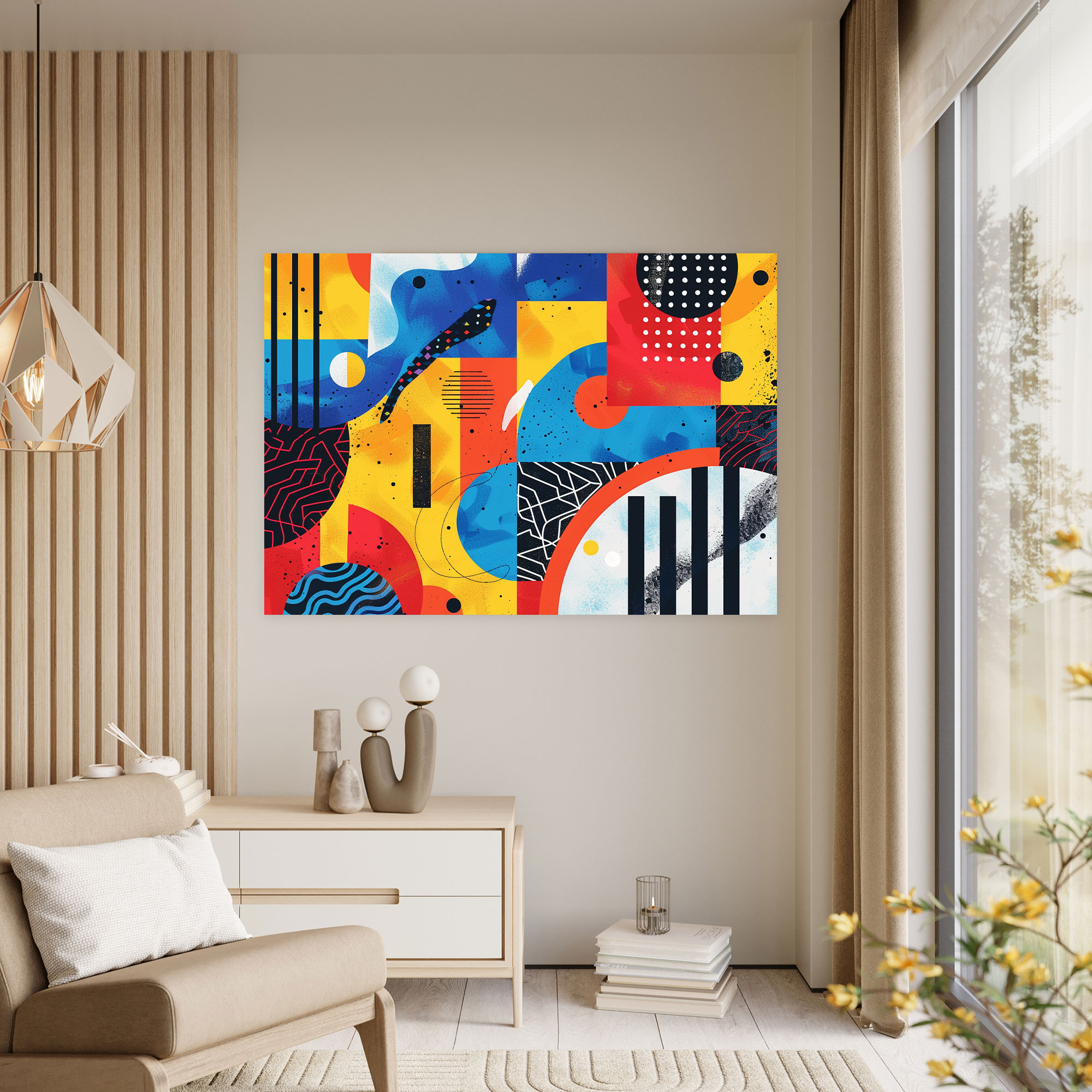 Fovism Art Style Canvas Print - Fovism, Colorful Abstract Shapes, Geometric Patterns, Fovism Art Style