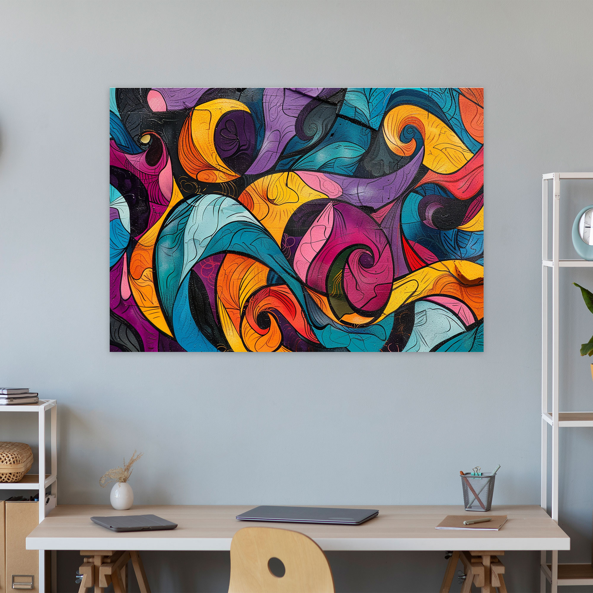 Fovism Art Style Wall Art - Fovism, Canvas, Fovism Art Style, Abstract Composition