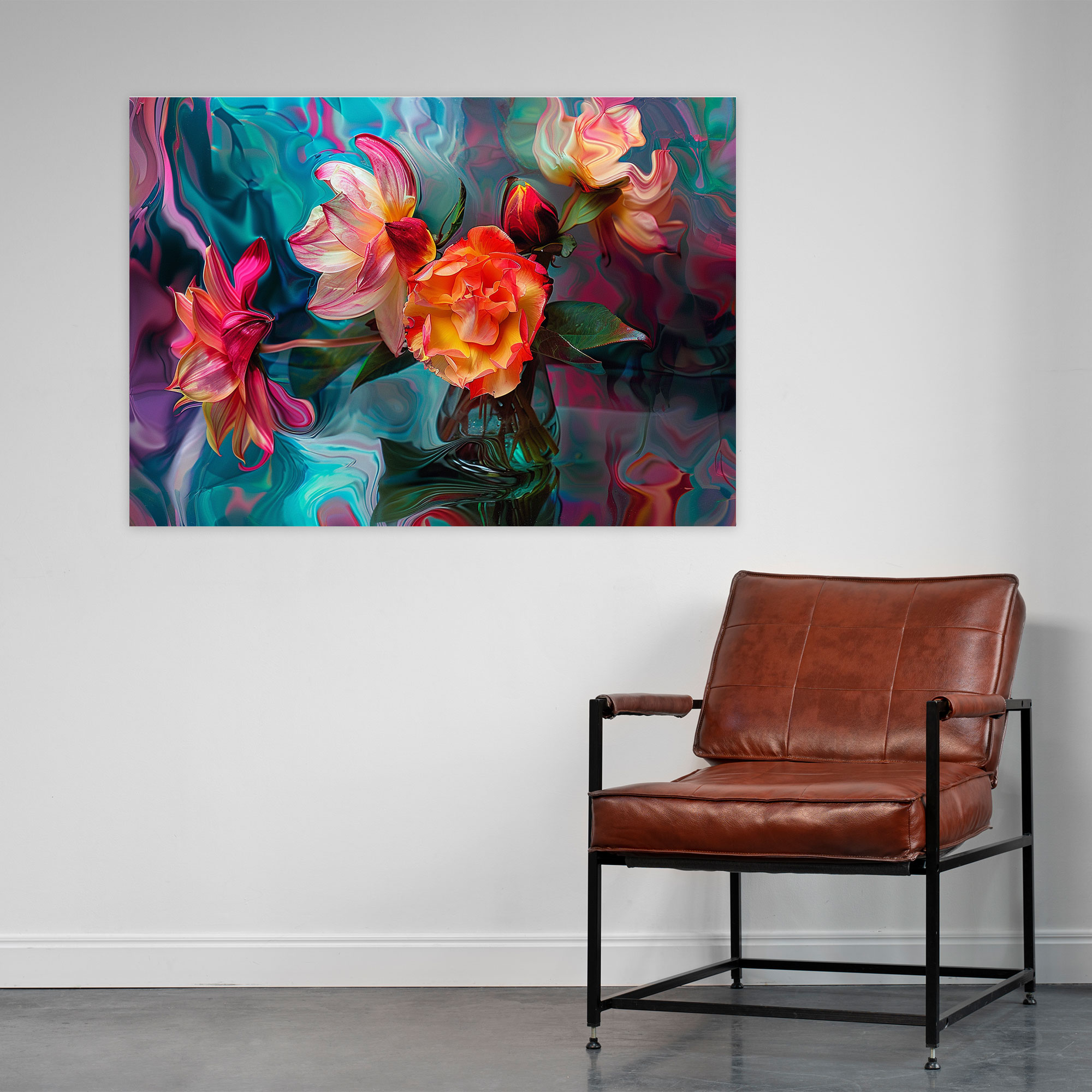Fovism Art Style Canvas Wall Art - Fovism, Distorted Shapes, Floral Still Life, Home Decoration