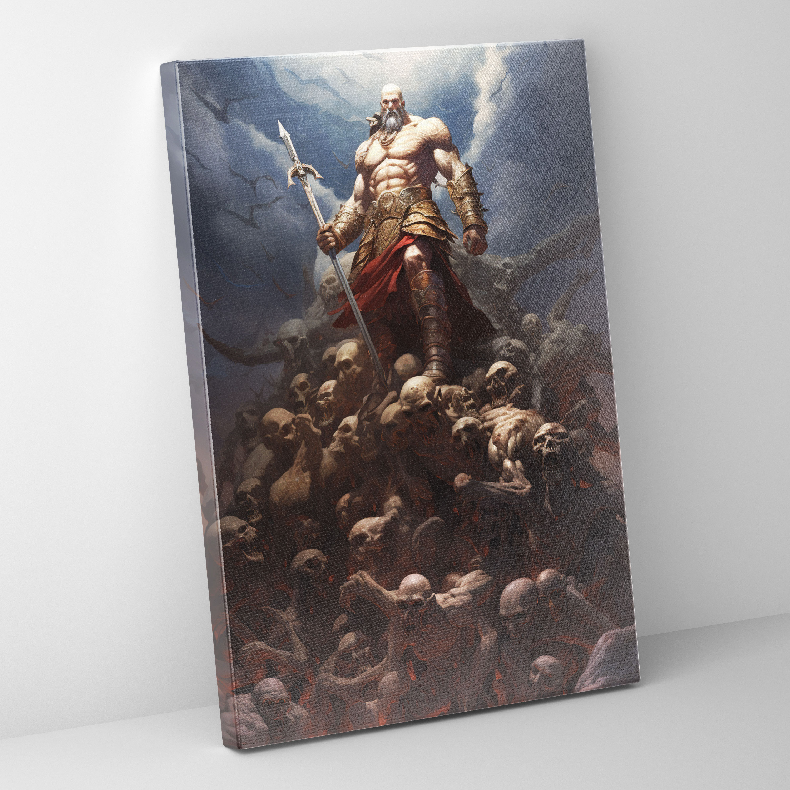 God Of War Kanvas Tablo - Savaş Tanrısı Duvar Dekorasyonu Güç