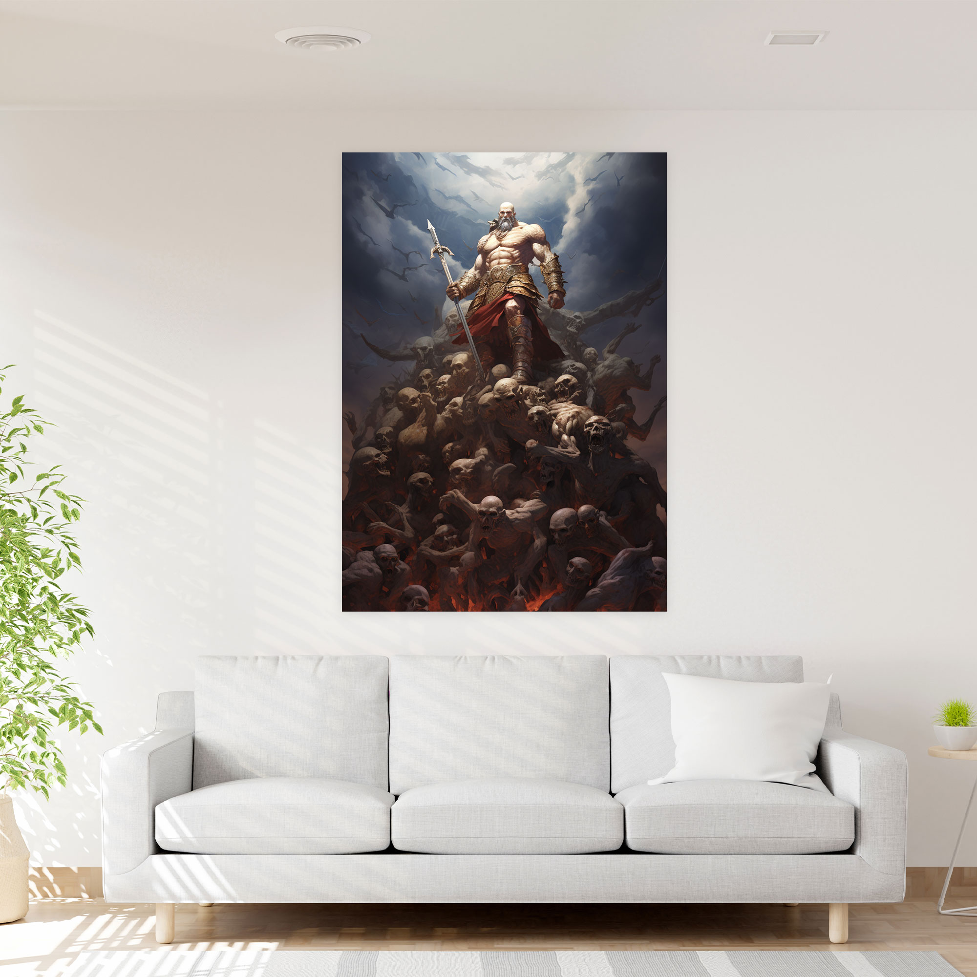 God Of War Kanvas Tablo - Savaş Tanrısı Duvar Dekorasyonu Güç